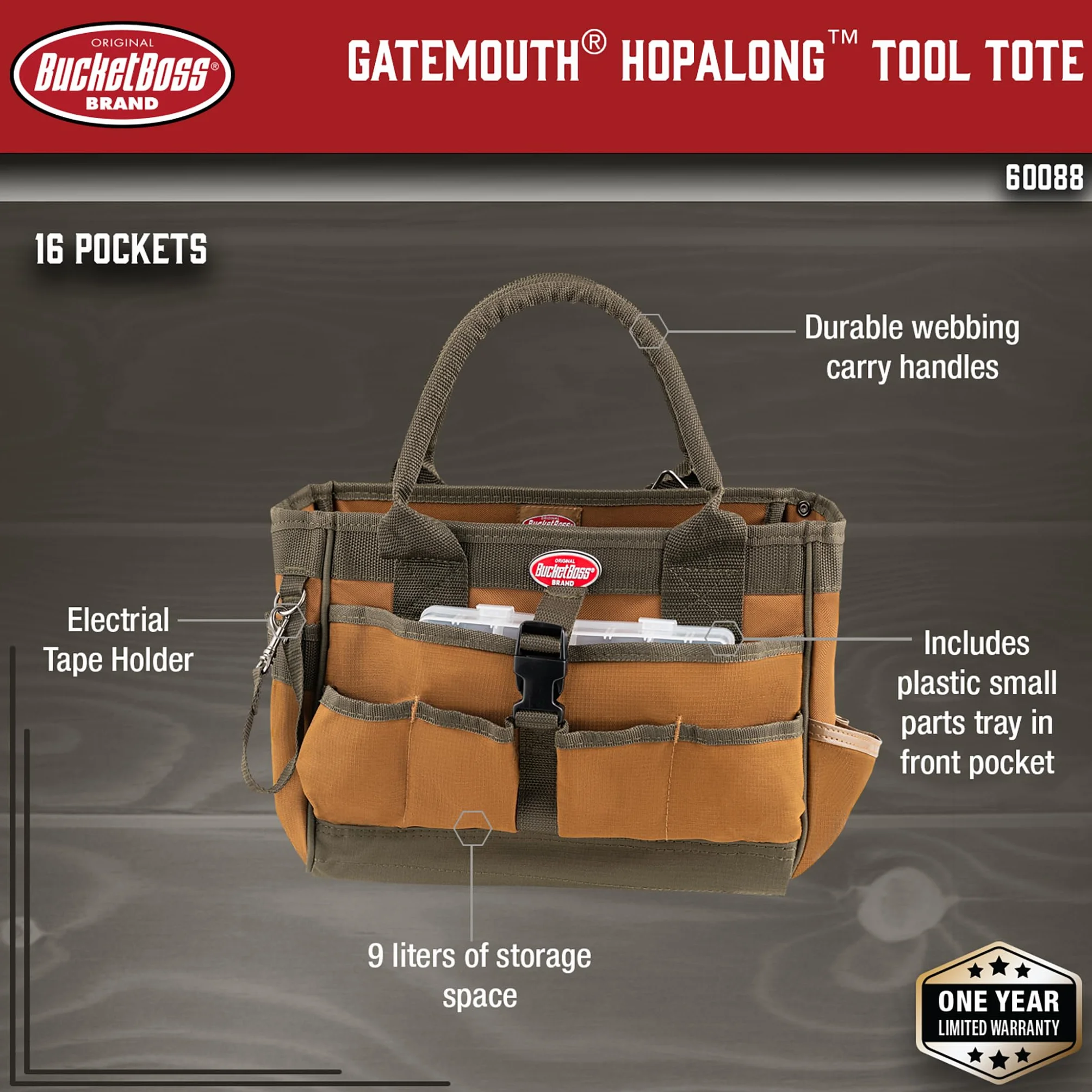 Bucket Boss 60088 torba narzędziowa, 9 litrów