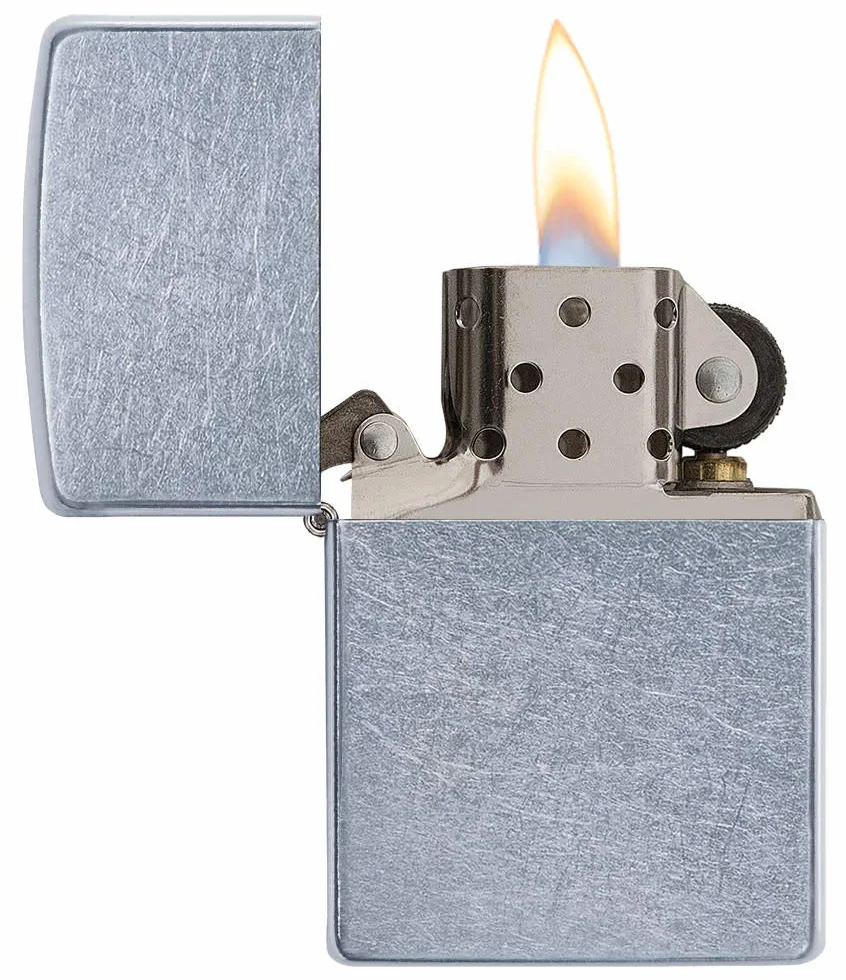 Zippo Zapalniczka Sztormowa, Street Chrome, Base Model, Wielokrotnego Użytku, Wiatroodporna Konstrukcja, Pudełko Prezentowe, Wyprodukowano w USA