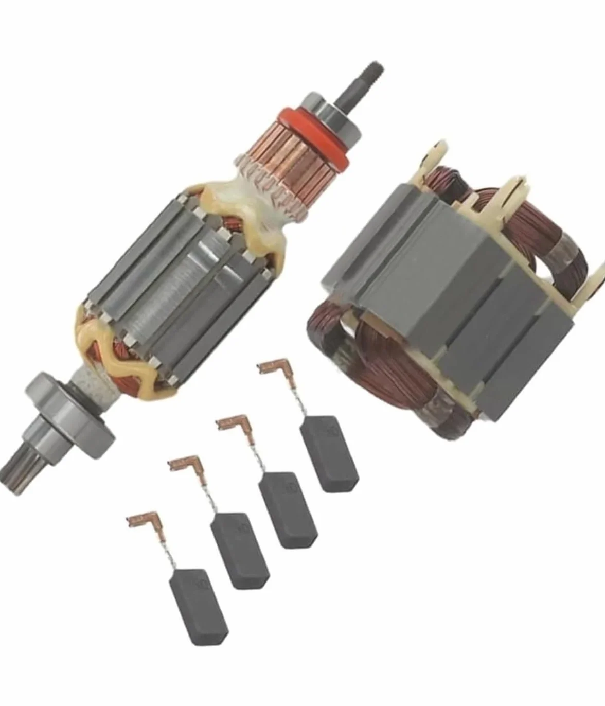 Stojan i zestaw wirników, zawiera 1 stojan, 1 wirnik i 4 szczotki węglowe, odpowiedni do elektronarzędzi HR4001C, HR4010C, HR4011C, HR4003C i HR4013C, 1 zestaw