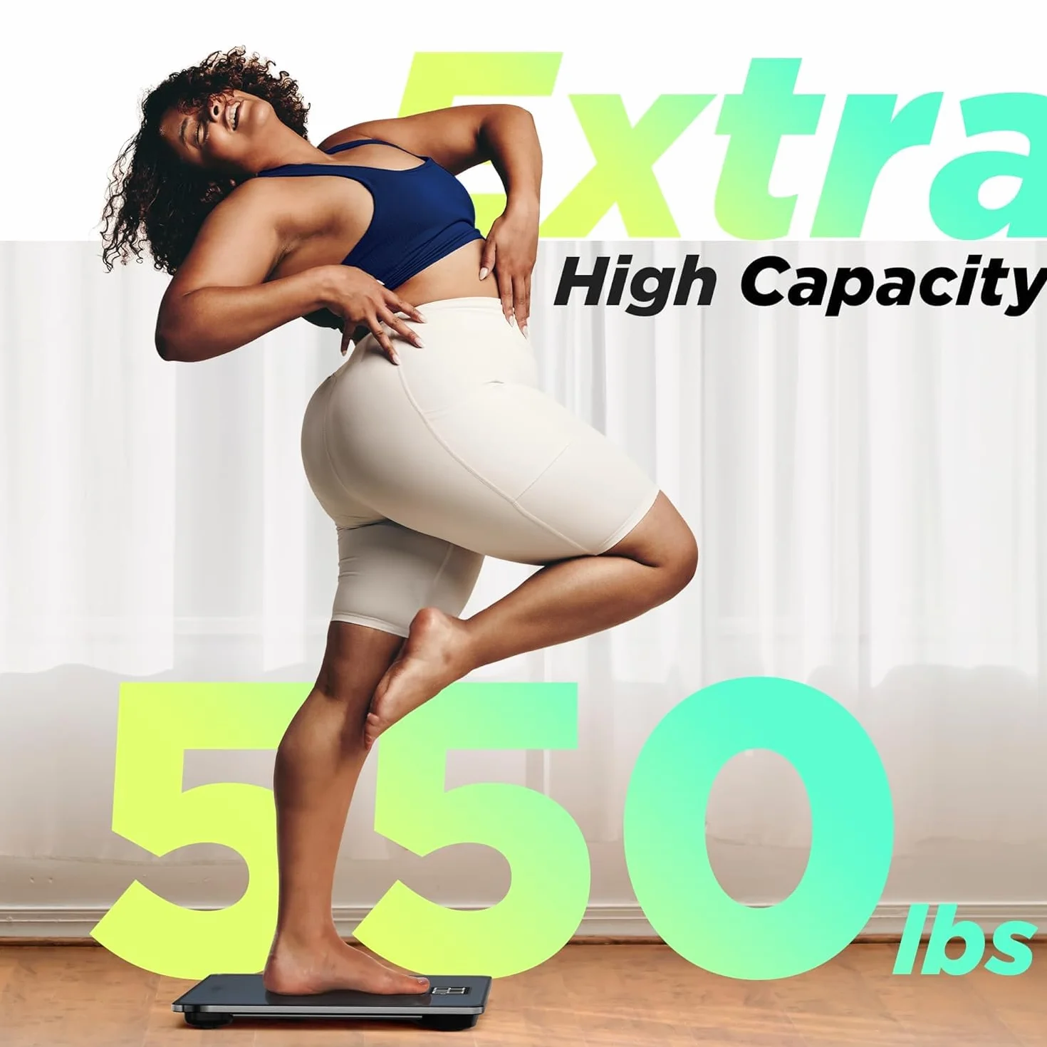 RunSTAR 250 kg Cyfrowa Waga łazienkowa z Ultra Szeroką Platformą i Dużym Ekranem LCD,Wysoka Precyzyjna Waga o Bardzo Dużej Pojemności