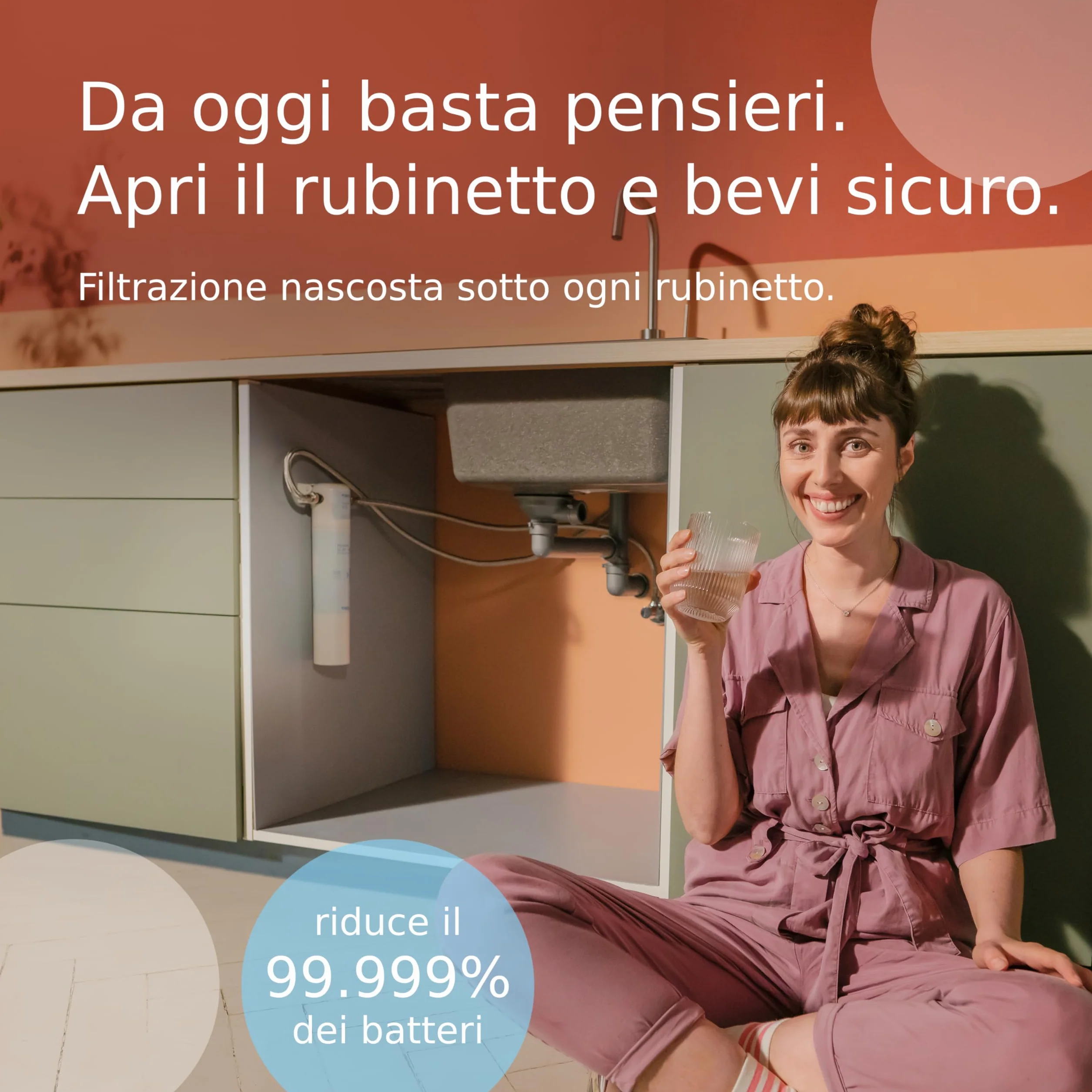 BRITA Mypure SLIM V-MF system filtrów wodnych wraz z 1 wkładem (8000 litrów): filtr pod zlewem do kranu, do wody wolnej od 99,999% bakterii - w tym cyfrowy timer