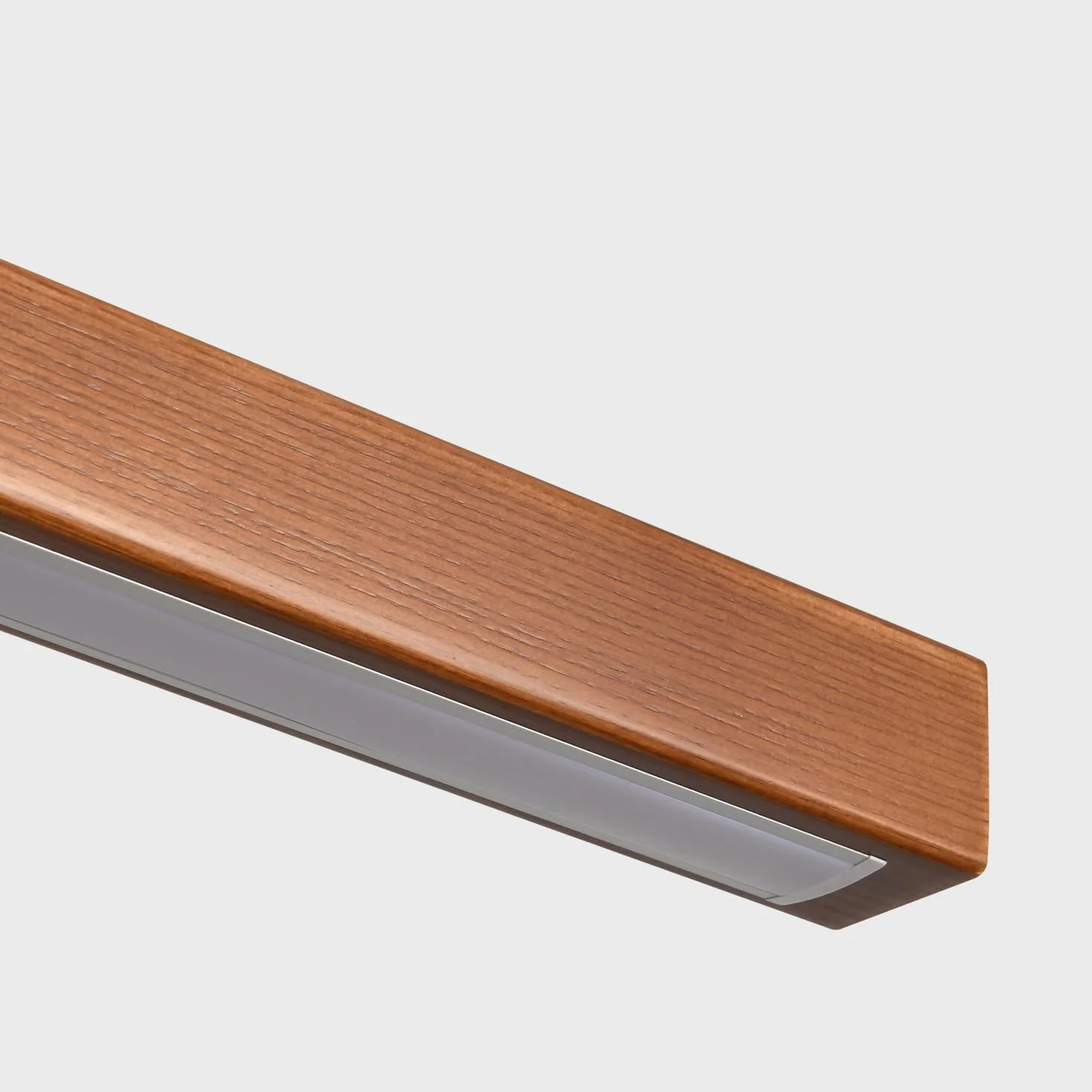 YISDESIGN 119 cm drewniane liniowe lampy wiszące nowoczesne LED 36 W ściemniane oświetlenie sufitowe wiszące światła drewniane liniowe żyrandole do kuchni wyspy jadalni stół bilardowy kolor orzecha