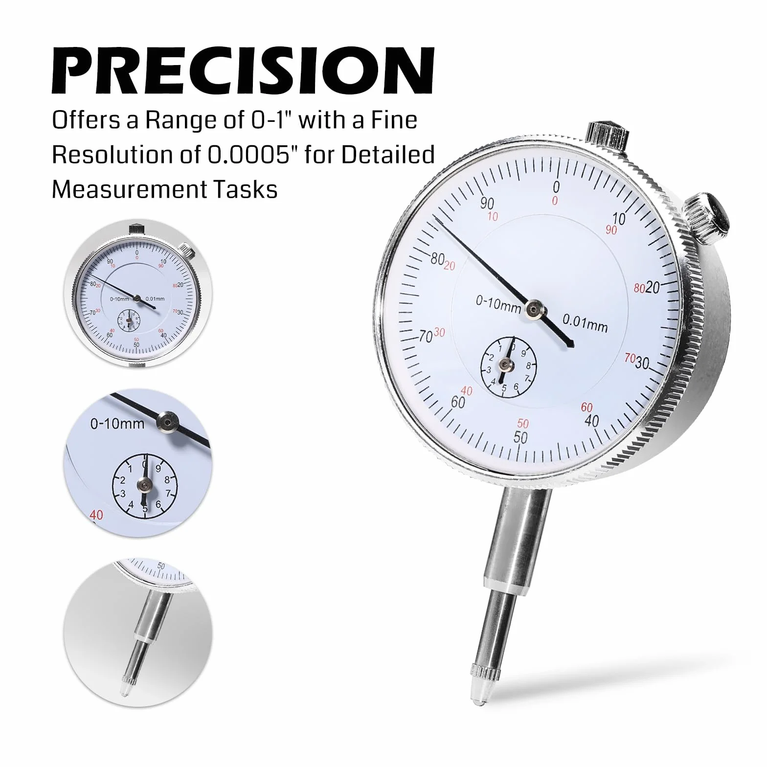 Genmitsu Frezarka CNC Tramming Tool Pro System kalibracji z chwytem 1/5.1 cm, 1/10.2 cm, chwytem 1/20.3 cm i precyzyjnymi wskaźnikami 0.0 cm, idealna do kwadratu, poziomowania i kalibracji maszyn