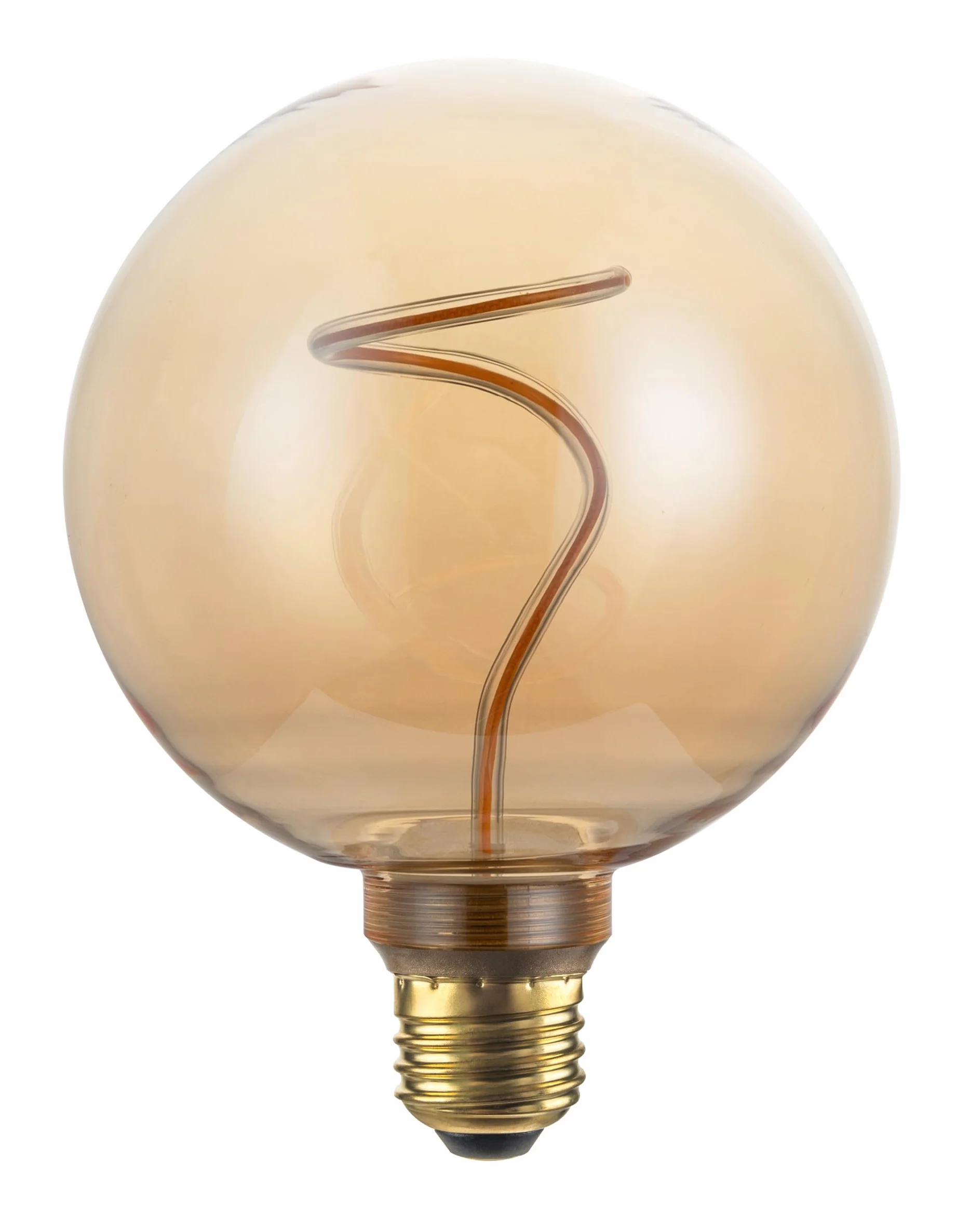 greenandco 4 x żarówka LED w stylu vintage do nastrojowego oświetlenia | ściemniana | E27 G125 | 4,9 W 200 lm | złota | 1800 K ekstra ciepła biel | 320° | 230 V | bez migotania