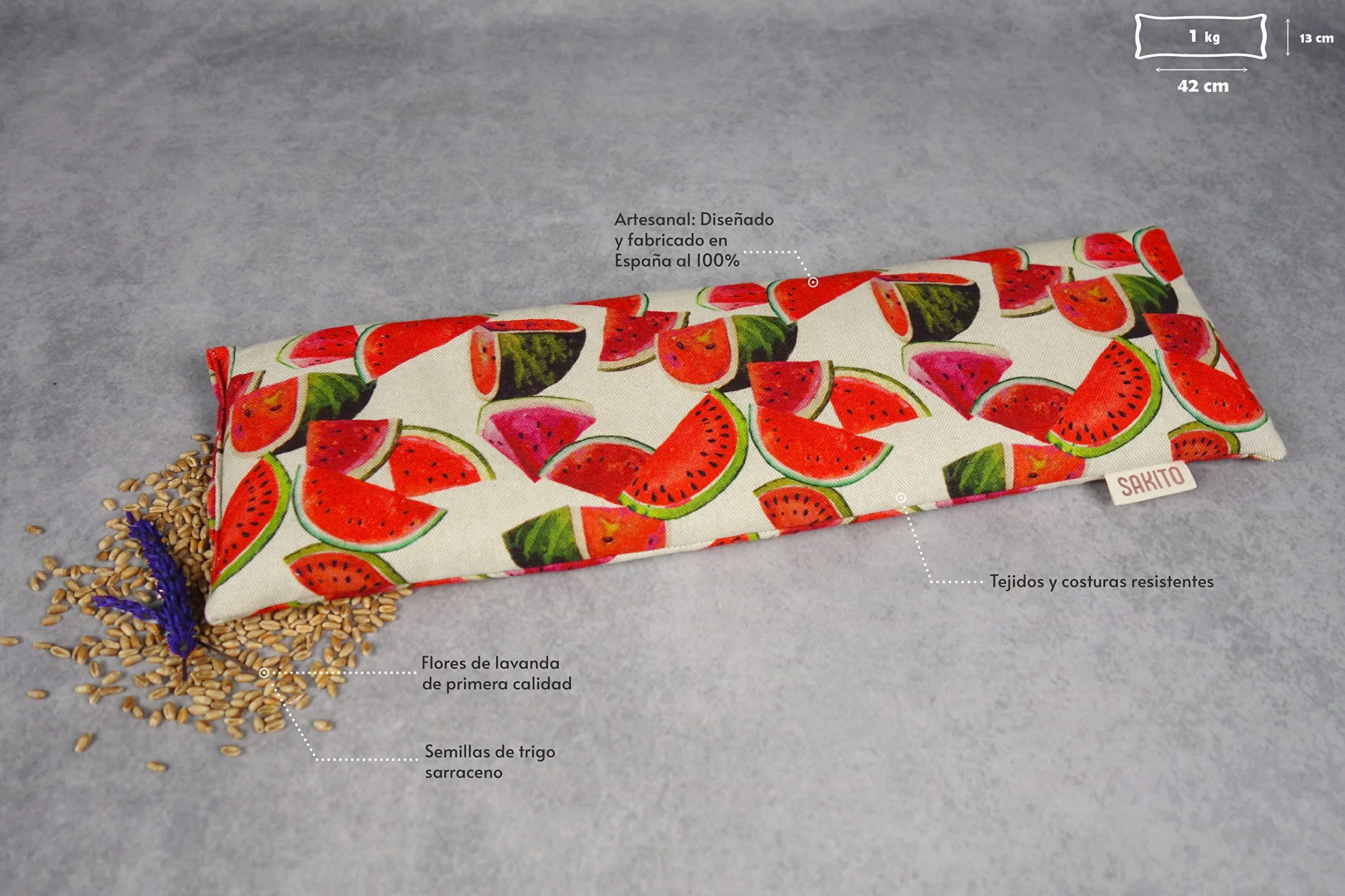 Poduszka Grzewcza z Nasionami Pszenicy Lawendy 42x12 cm do Mikrofalówki