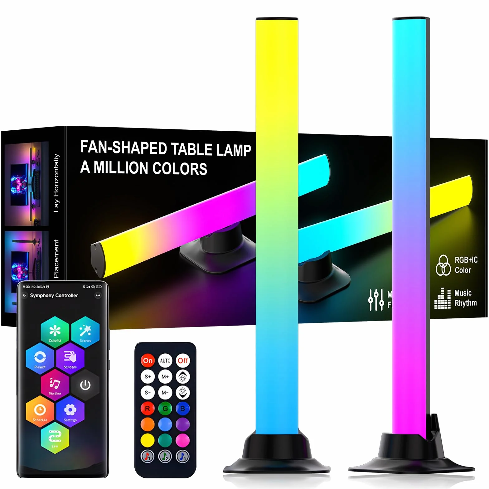32CM Listwy Światła LED, Oświetlenie do Gier z Synchronizacją Muzyki, Oświetlenie Ambientowe, Podświetlenie TV do Komputera, Gier, Dekoracji Pomieszczeń USB 5V