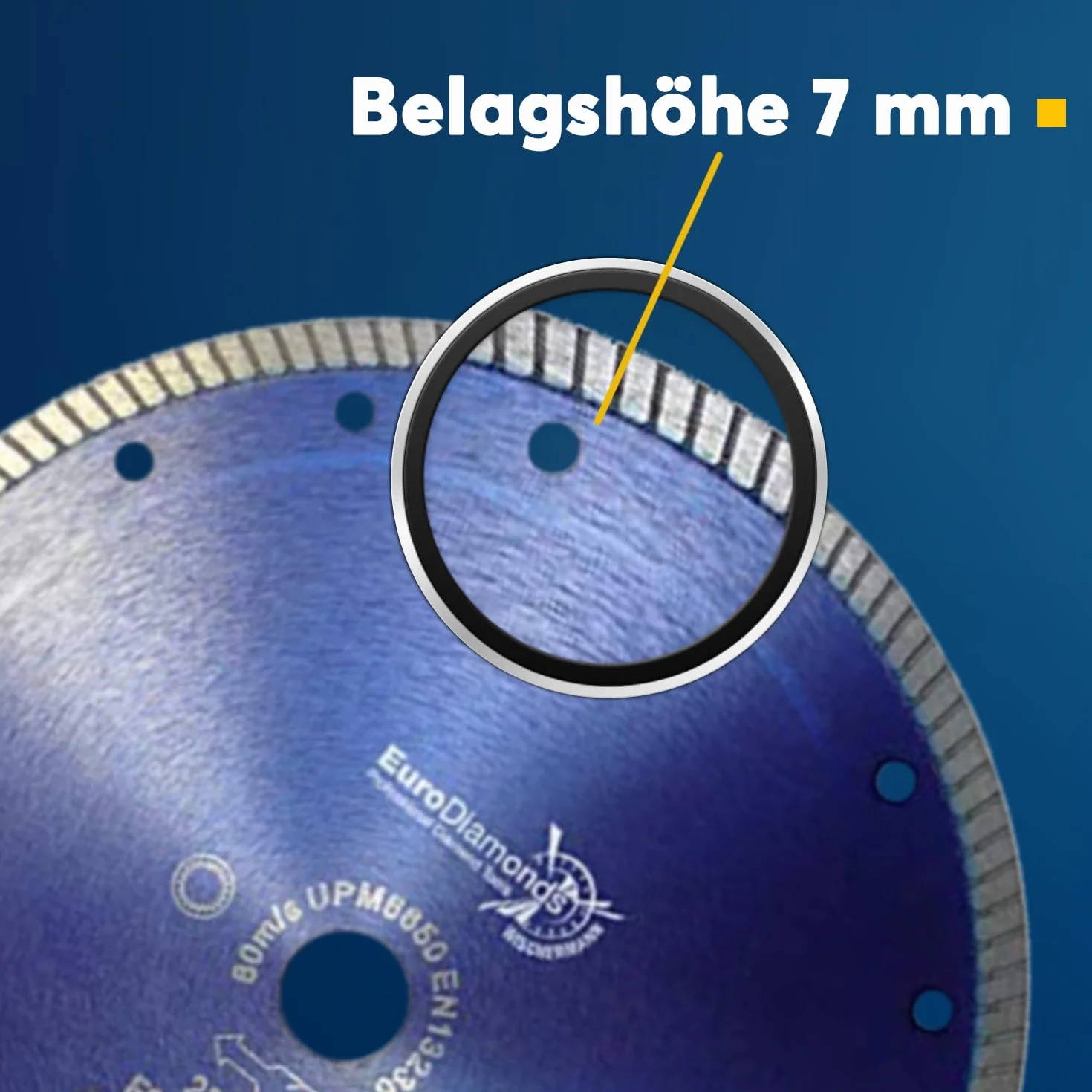 Diamentowa tarcza do cięcia płytek 230 mm | tarcza do cięcia płytek z turbo krawędzią tnącą | do cięcia płytek, ceramiki, gresu, klinkieru, dachówek i cegieł glinianych