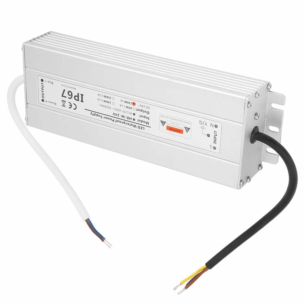 Zasilacz LED, 24 V 120 W 5 A LED listwa świetlna zasilacz IP67 wodoszczelny sterownik LED transformator zasilacz
