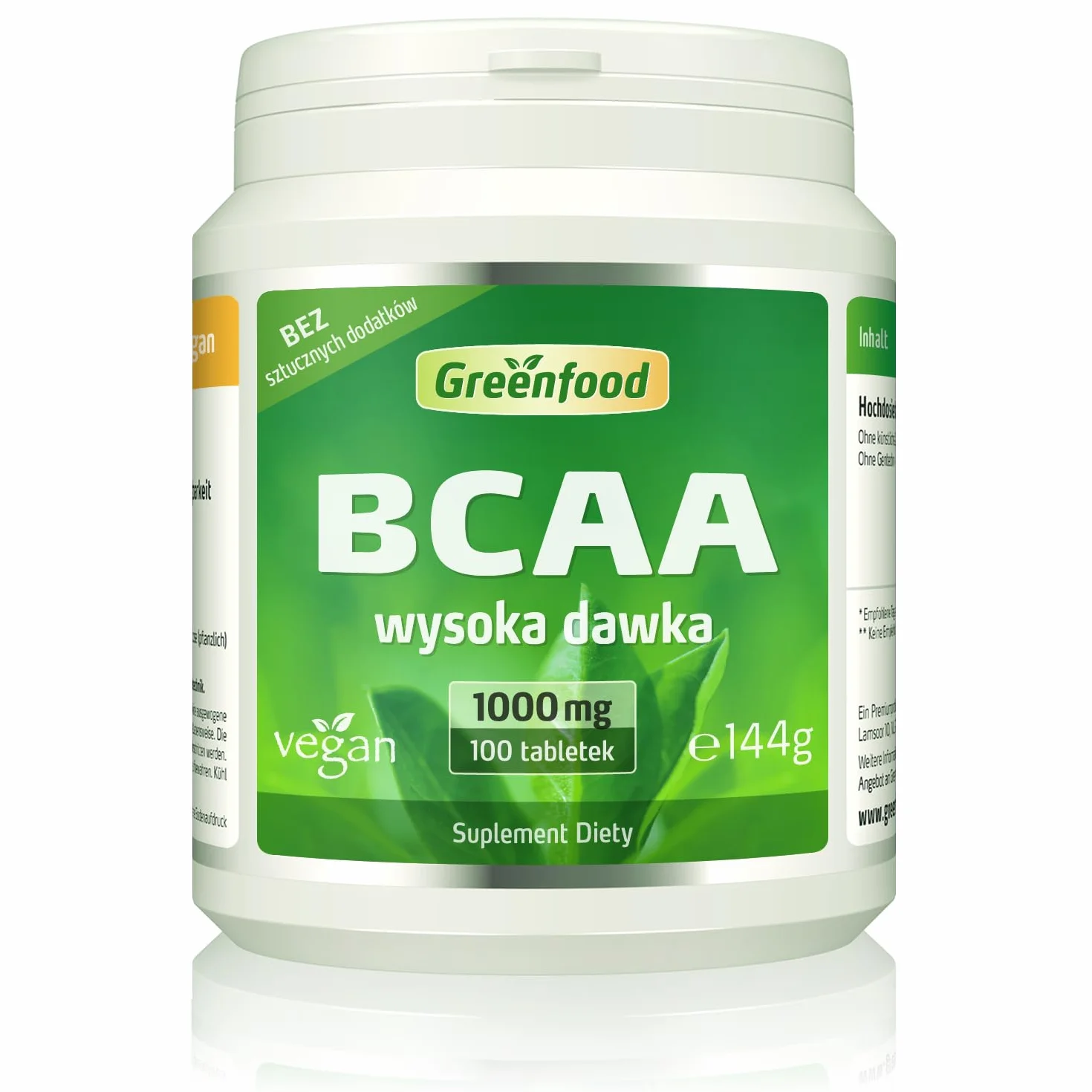 Greenfood BCAA 1000 mg 100 tabletek wegańskie