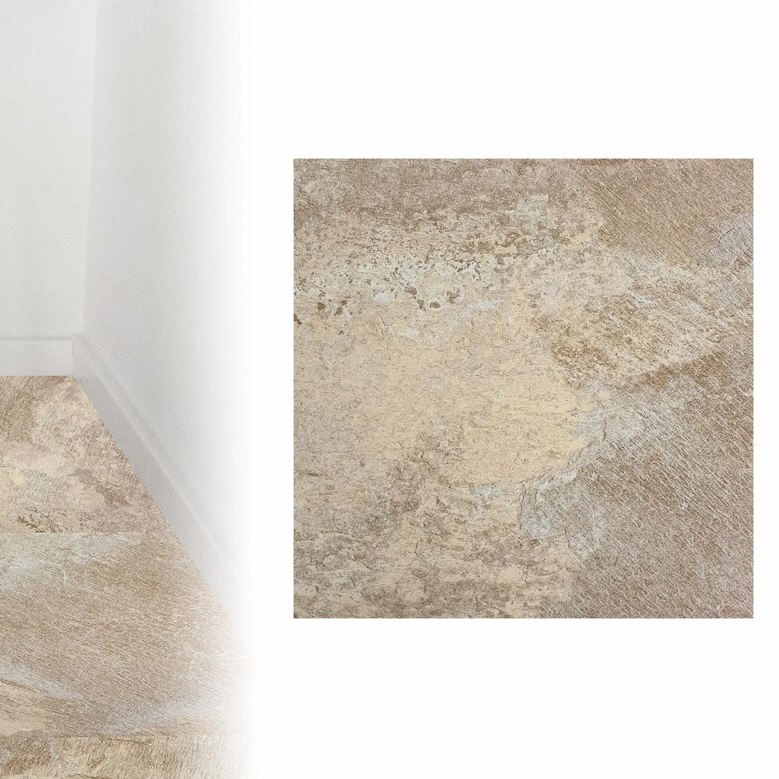 Płytki Podłogowe PCV Winylowe 30,5 x 30,5 cm Wodoodporne Jasny Łupek 33 Sztuki 3m²