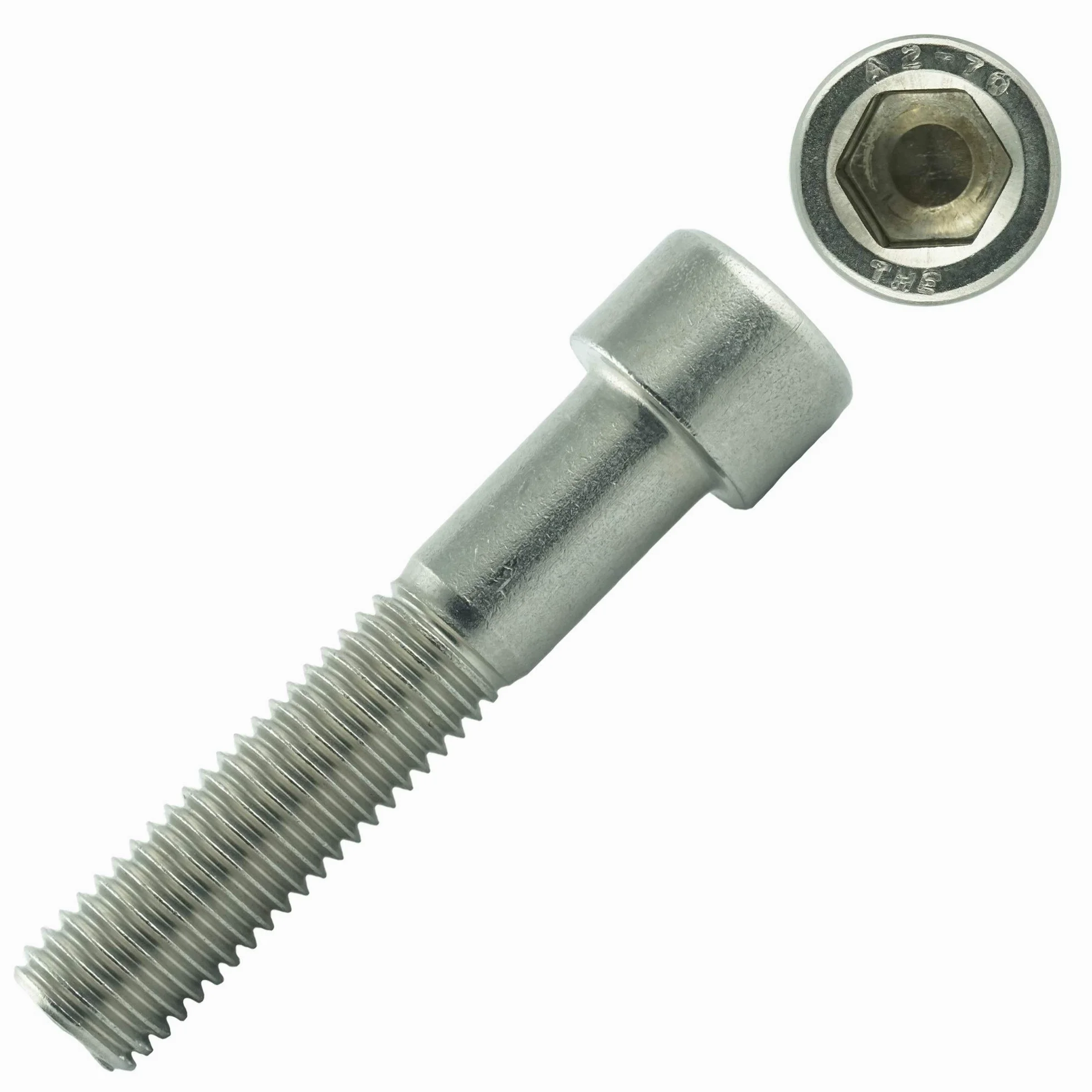 Śruby cylindryczne z gniazdem sześciokątnym M8 x 90 mm (50 sztuk) - śruby z łbem walcowym ISO 4762 - DIN 912 - śruby gwintowane - stal szlachetna A2 V2A - nierdzewna
