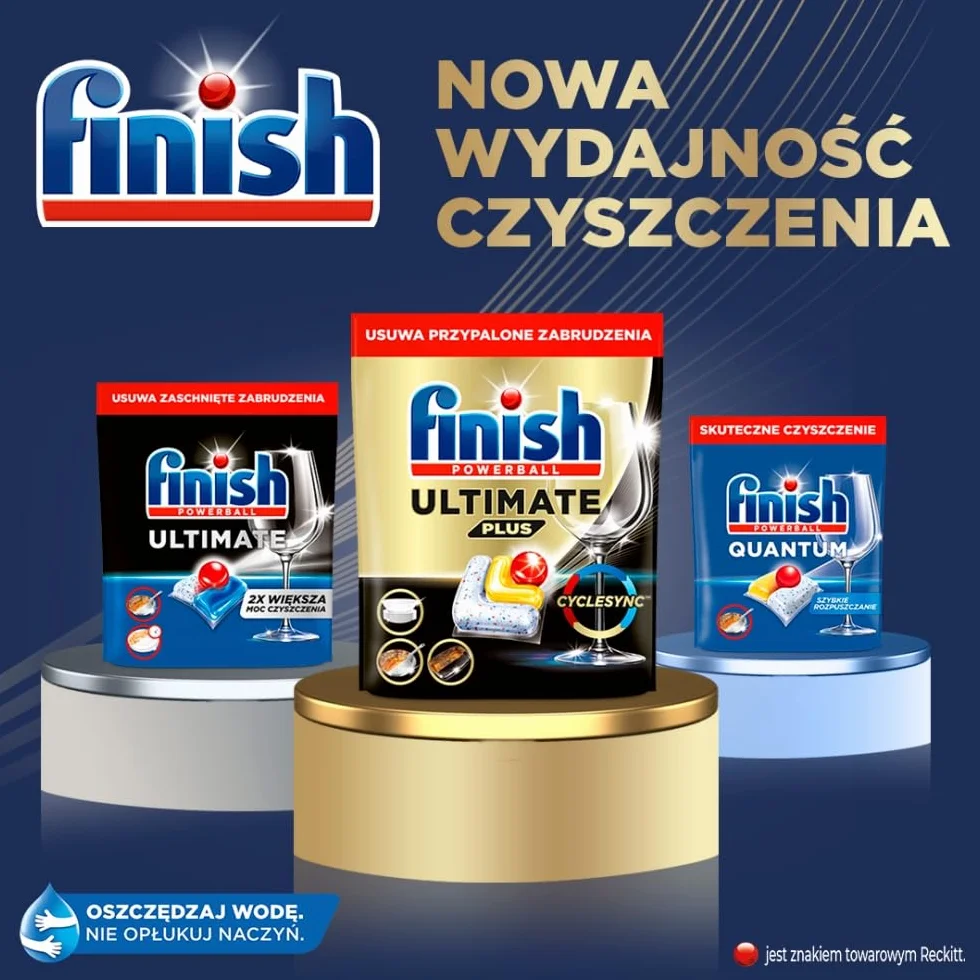 Kapsułki do zmywarki FINISH Ultimate All in 1 Caps Lemon 100szt