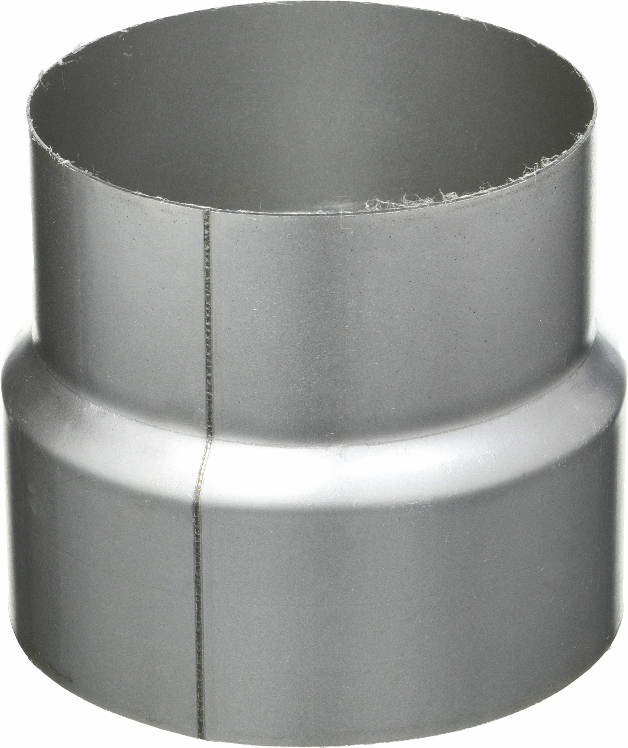 Kamino - Reduktor płomienia, aluminiowana ogniowo (FAL), okrągła redukcja rury kominowej, żaroodporny adapter kominowy, reduktor rury kuchennej Ø 120 mm do Ø 110 mm, standard EN 1856-2, srebrny