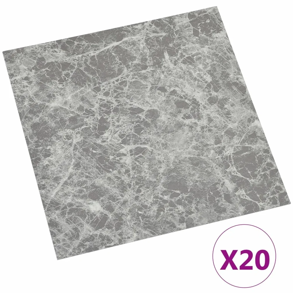 Materiały budowlane Samoprzylepne deski podłogowe 20 szt. PVC 1,86 m² Betonowe szare podłogi i dywan