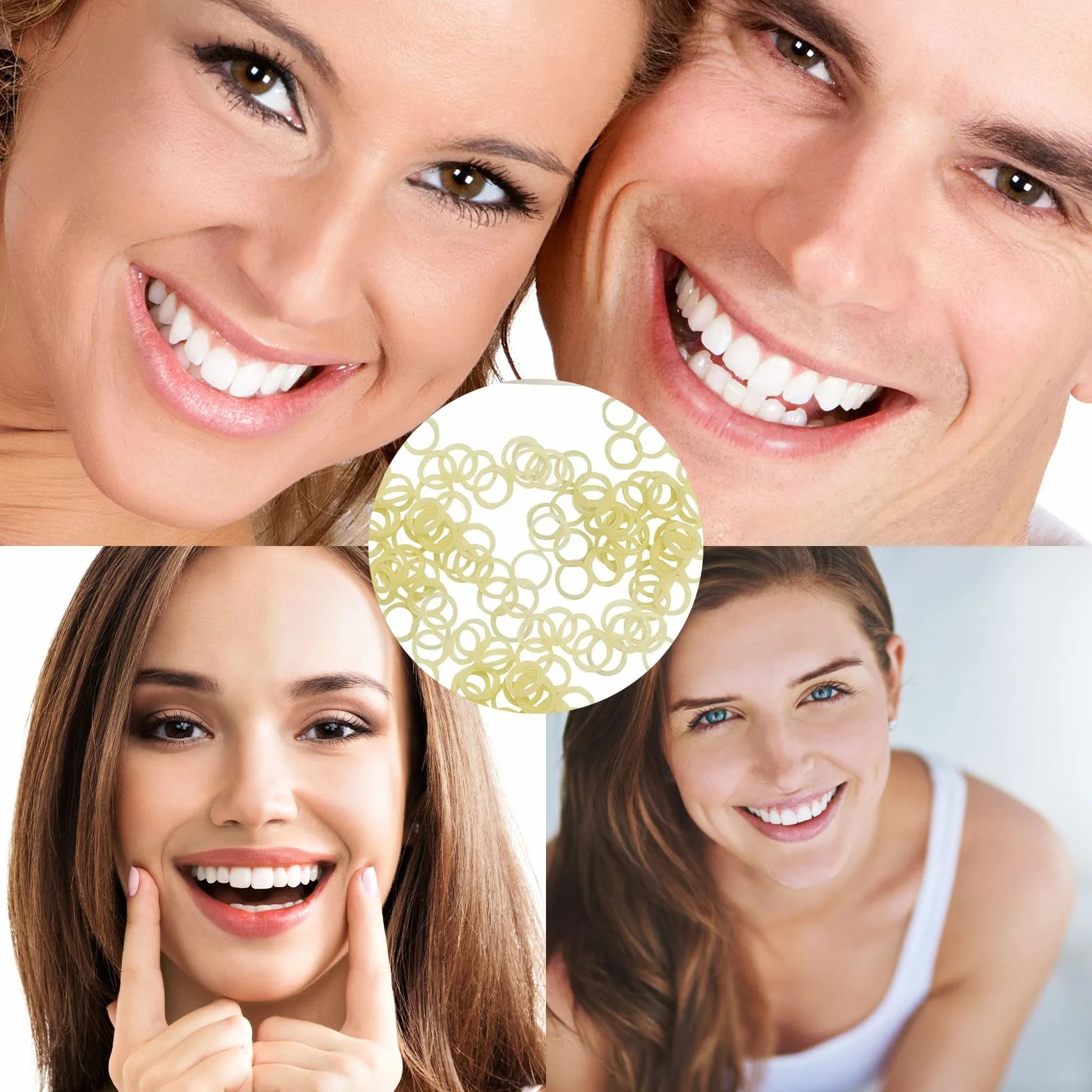 Ortodontyczne gumki, ortodontyczny luki dentystyczne, 3/16 elastycznych taśm, elastyczna opaska na zęby Oral Orthodontics 3,5 uncji, 400 szt.