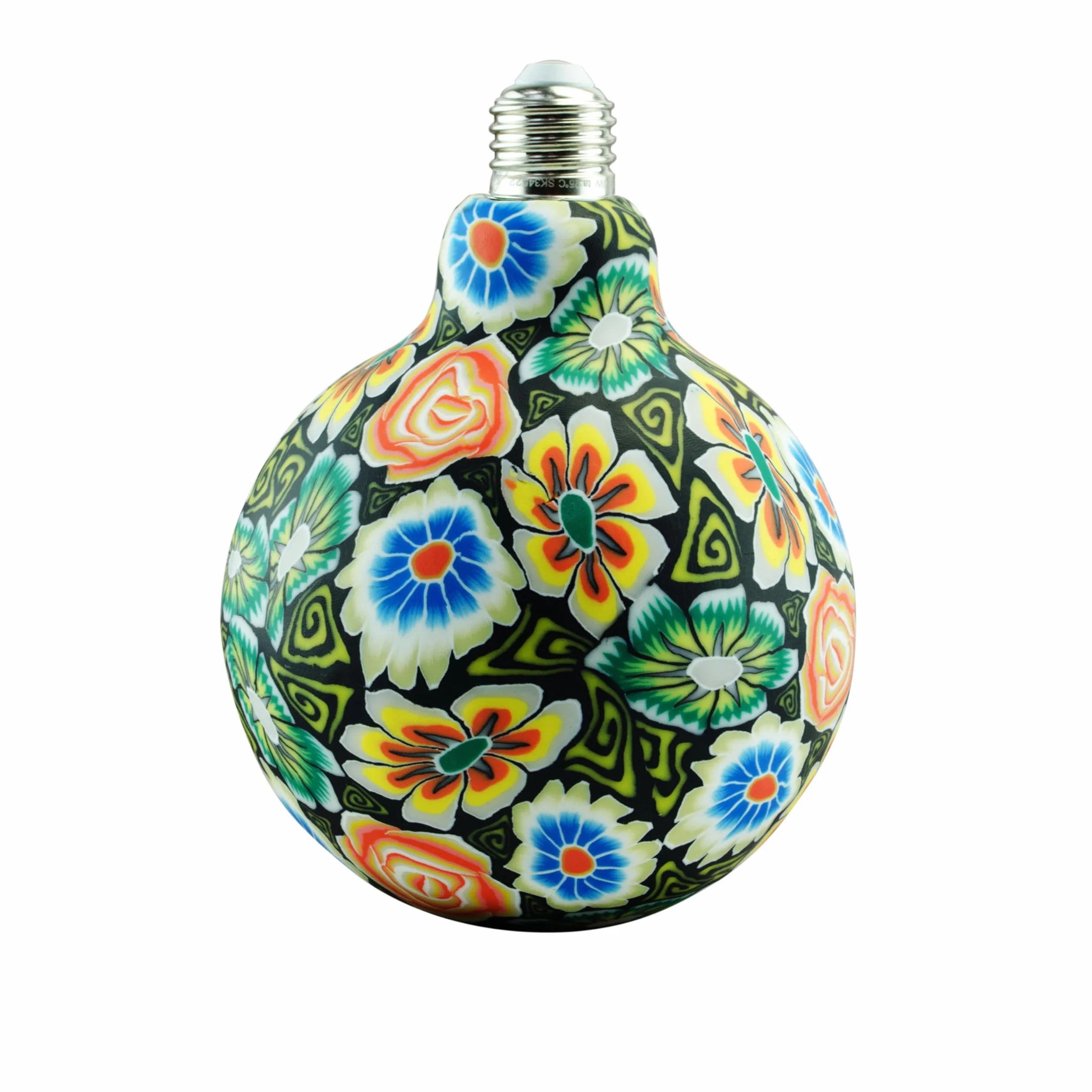 X4-LIFE Kula porcelanowa LED z oprawką E27 z różnymi wzorami (niebieska, żółta, zielona)