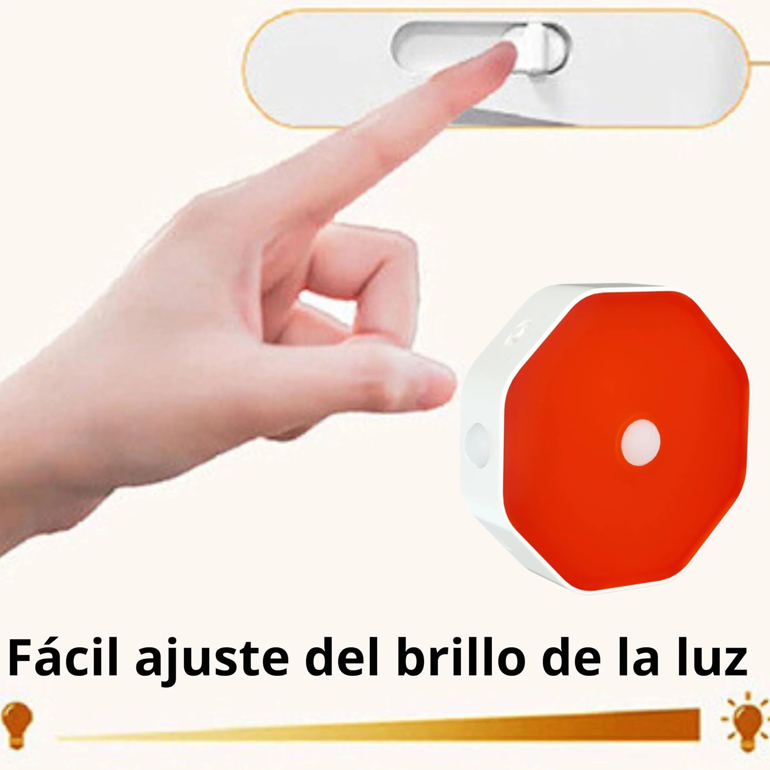 Toys4Boys Czerwona lampka nocna z czujnikiem ruchu, magnetyczna lampa LED, idealna jako lampka do czytania z baterią 1000 mAh, ładowalna przez USB-C, możliwość ściemniania, do pokoju dziecięcego lub