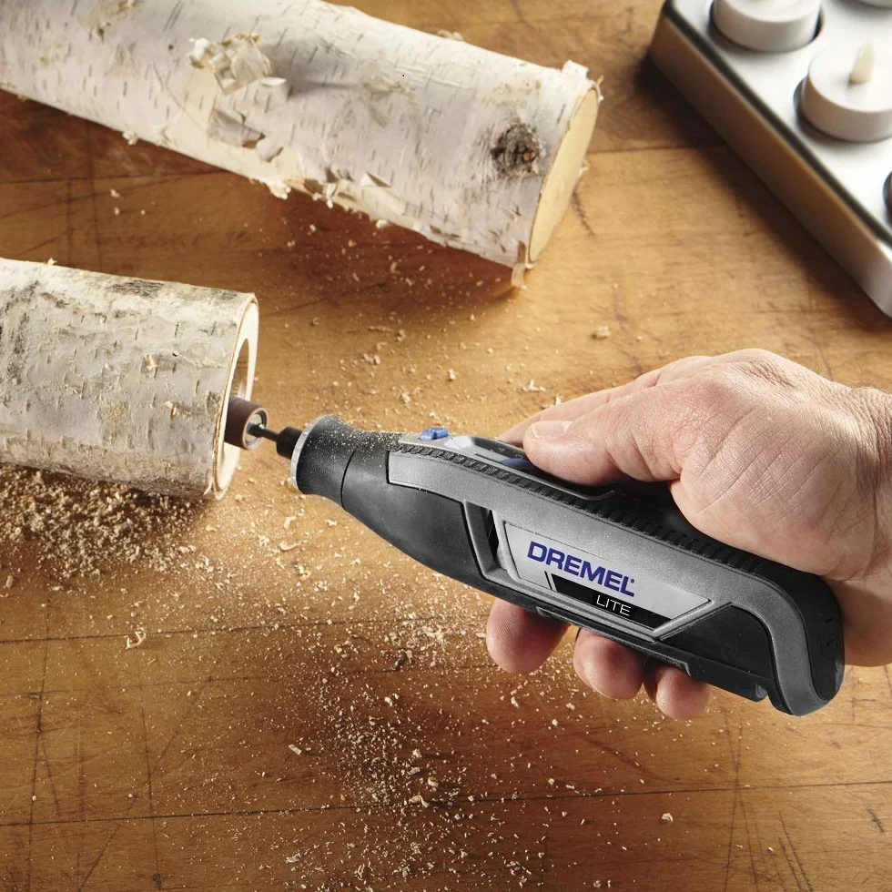 Dremel Lite 7760 akumulatorowe narzędzie obrotowe – litowo-jonowe 3,6 V, zestaw multinarzędzi z 15 akcesoriami, 8000-25 000 obr./min
