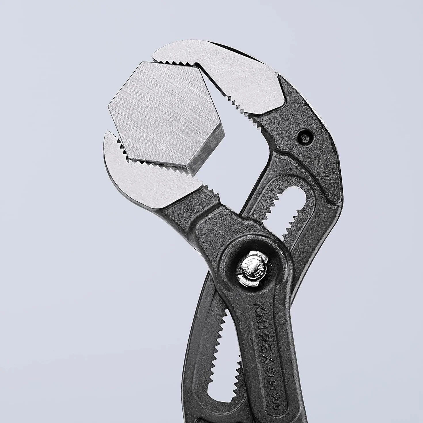 KNIPEX Cobra XL Szczypce do rur w opakowaniu z zawieszką fosforanowana, szara pokryte antypoślizgowym tworzywem sztucznym 400 mm, 87 01 400 SB