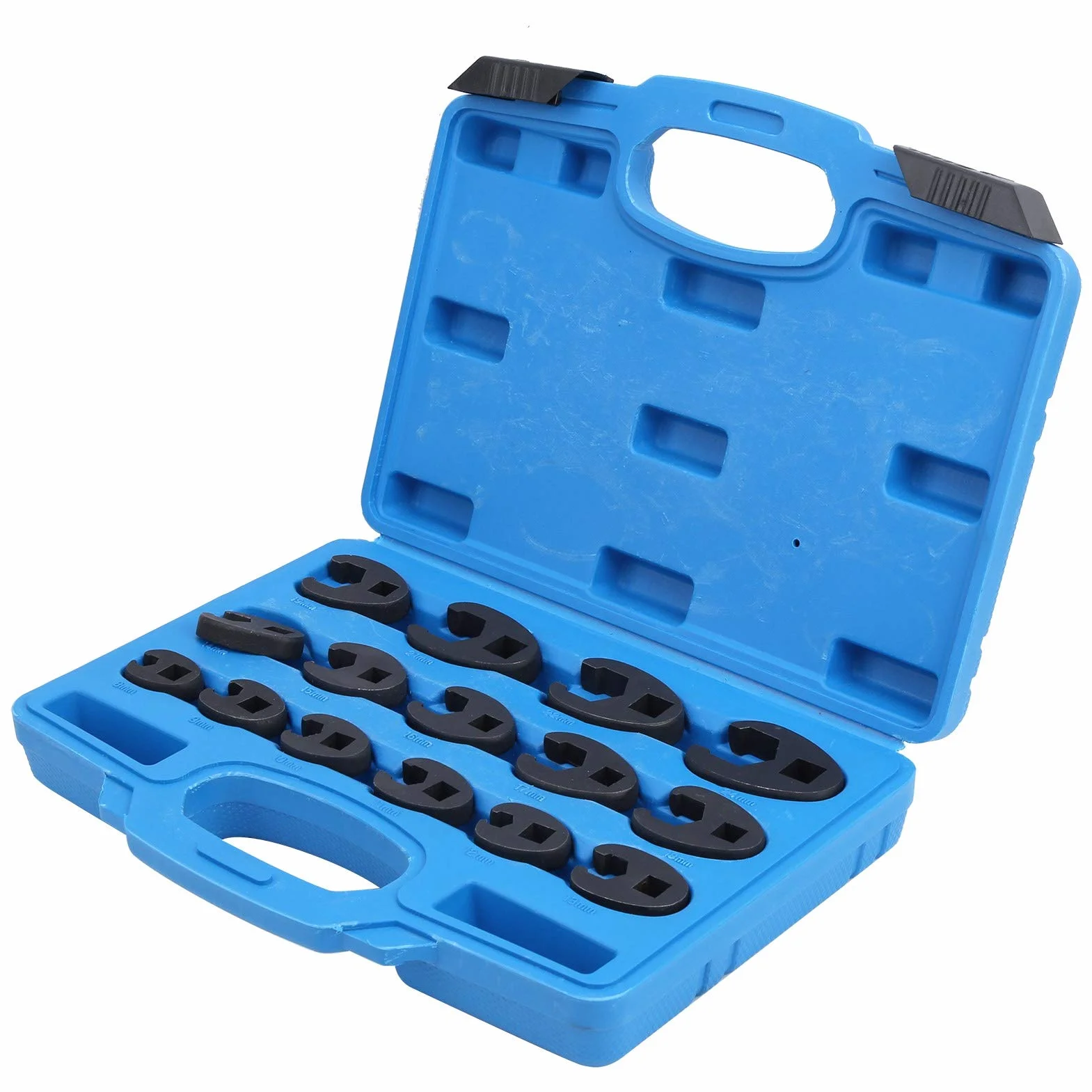 Zestaw 15 wymiennych kluczy imbusowych płaskich metrycznych, 8 mm-24 mm, kompatybilnych z napędem 3/8'' i 1/2''