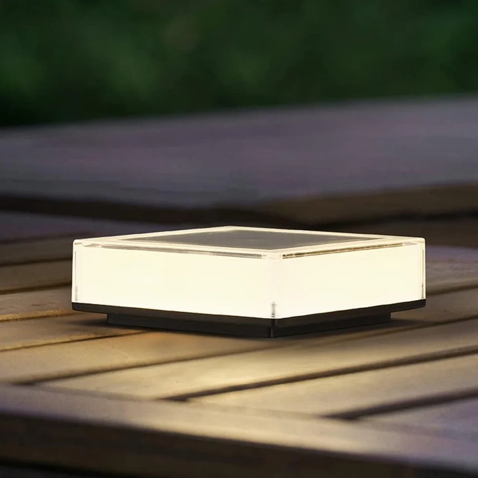 2-Pak Mocnych Lamp Solarnych Na Słupki Ogrodzeniowe, Nakładki Na Słupki, Lampy Solarne Led, Oświetlenie Zewnętrzne, Słupki Bramowe, Nowoczesne Kwadratowe, Cienkie, W