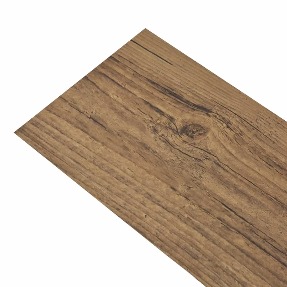 vidaXL Samoprzylepne panele podłogowe z PVC, 5,21 m², 2 mm, orzech