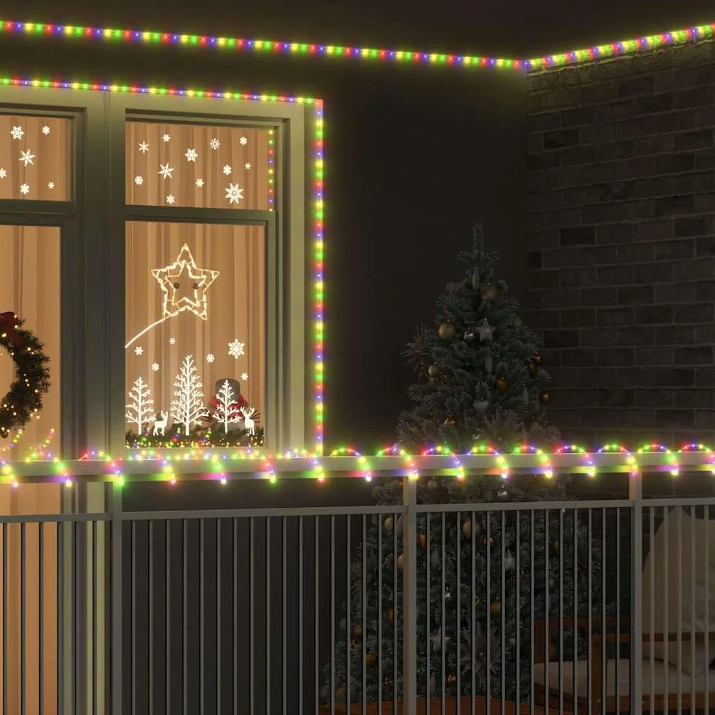 vidaXL Lina świetlna z 240 diodami LED Wielokolorowe 10 m PVC, Oświetlenie LED, elastyczne lampki na żyłce, dekoracyjne świetlne akcenty, do domu i ogrodu, idealne na Święta