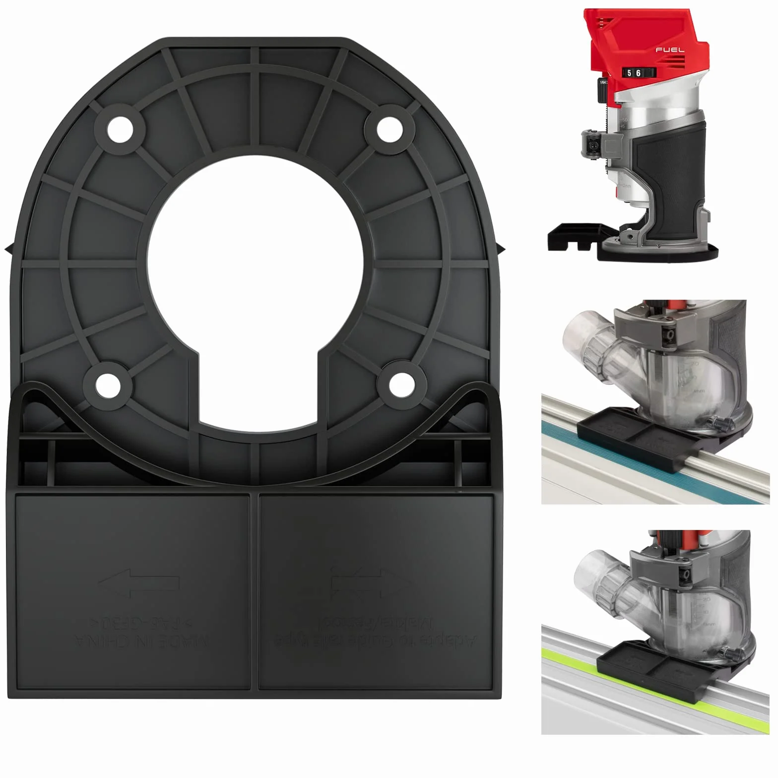 Adapter szyny prowadzącej do for Makita/for Festool kompatybilny z routerem for Milwaukee M18 18 V.
