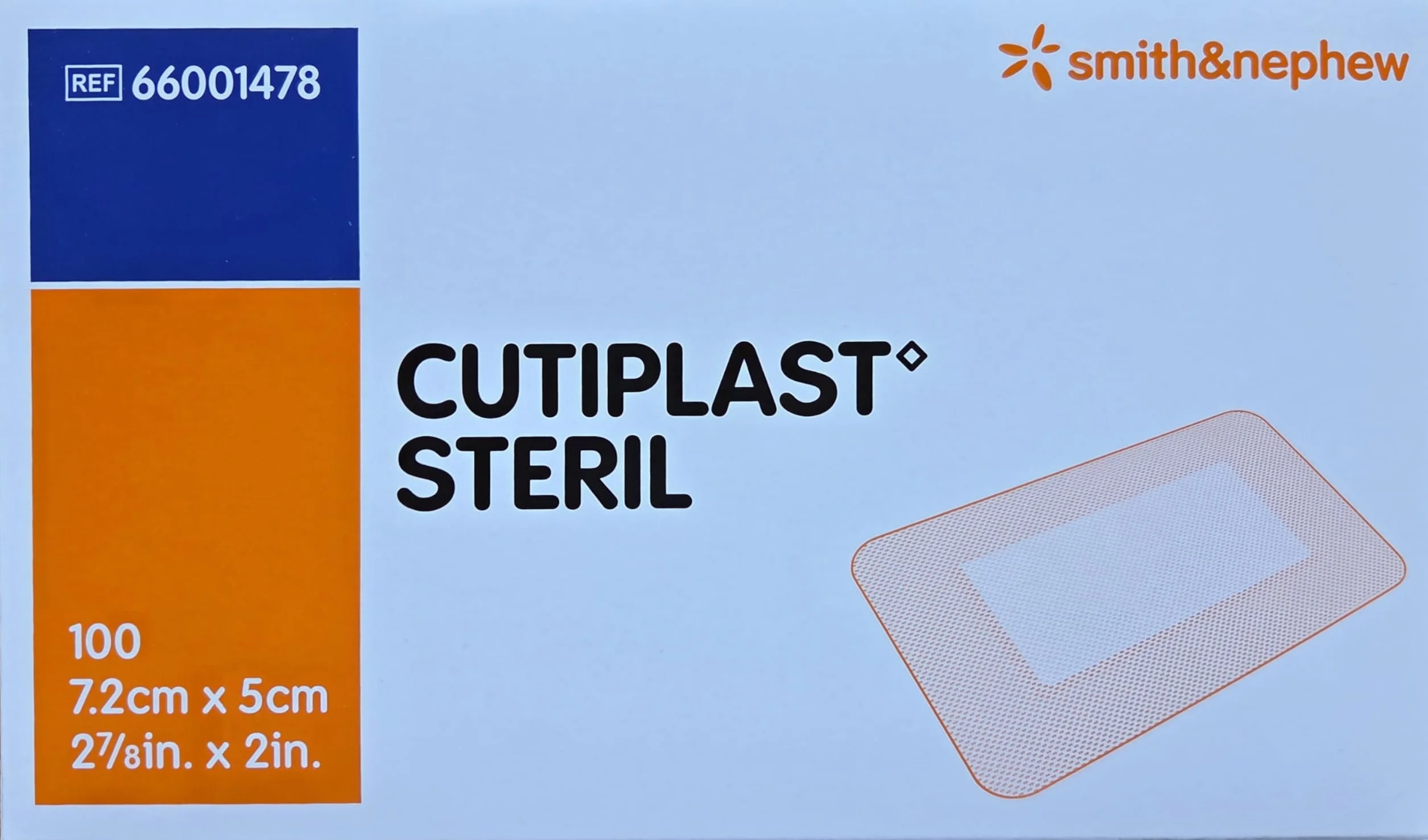 CUTIPLAST sterylny opatrunek na ranę 7,2 cm x 5 cm 100 szt