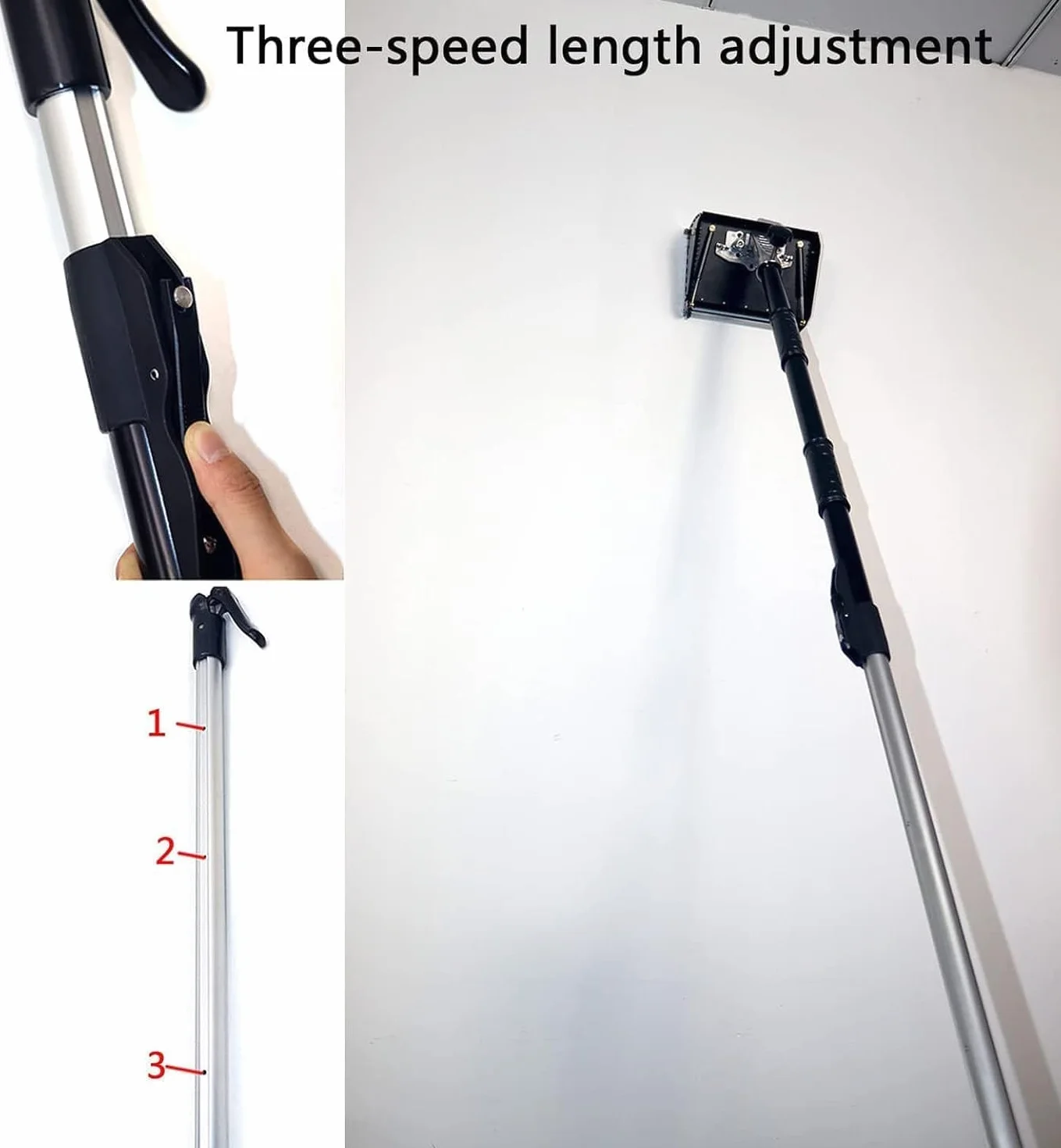 Zestaw pudełek do wykańczania płyt kartonowo-gipsowych z regulowanym przedłużeniem uchwytu i hamulcem, 25 cm, idealny do bezszwowego wykończenia płyt kartonowo-gipsowych i profesjonalnych rezultatów