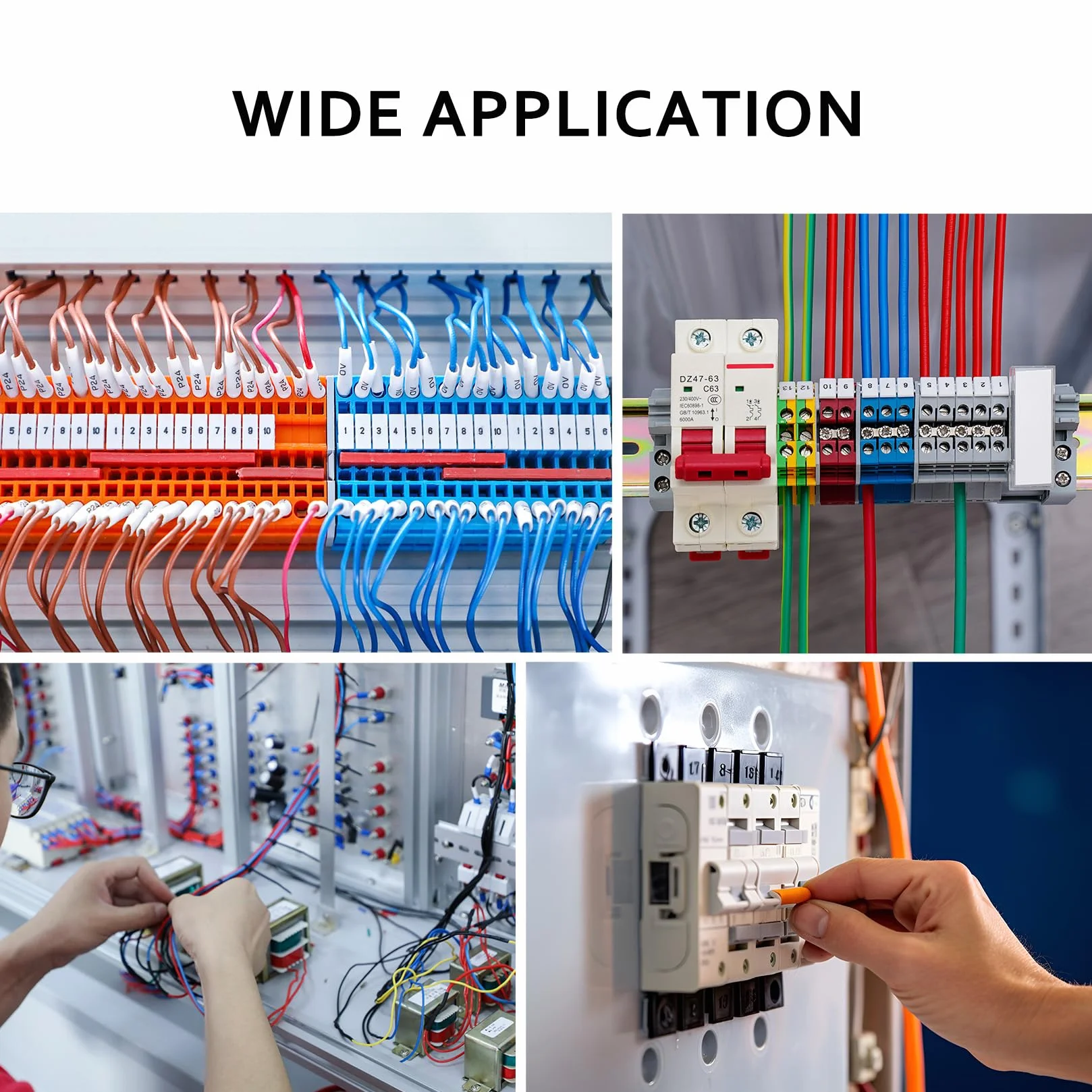 Zestaw 800 tulejek przewodowych, elektryczne złącza zaciskowe, ocynowane miedziane zaciski, nieizolowane złącza zaciskowe kabla, 10-22 AWG