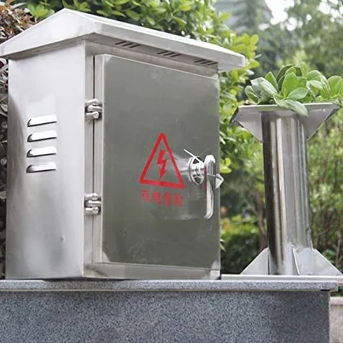 Obudowa skrzynki przyłączeniowej Elektryczna skrzynka przyłączeniowa ze stali nierdzewnej, IP 67 Odporna na warunki atmosferyczne obudowa elektryczna Skrzynka zasilająca z pokrywą na zawiasach(H50 x