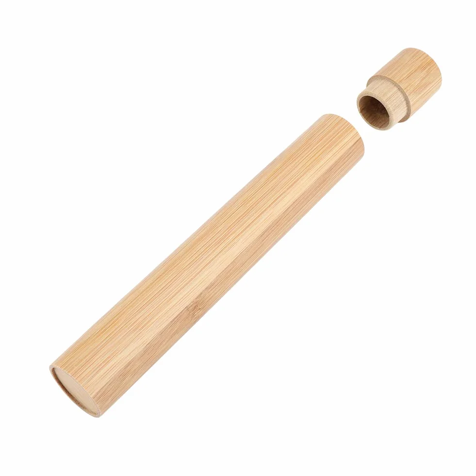 Uchwyt na szczoteczki do zębów Premium Bambusowe etui na szczoteczki do zębów Ekologiczne etui na szczoteczki Tubka na Twoją szczoteczkę Idealny w podróży