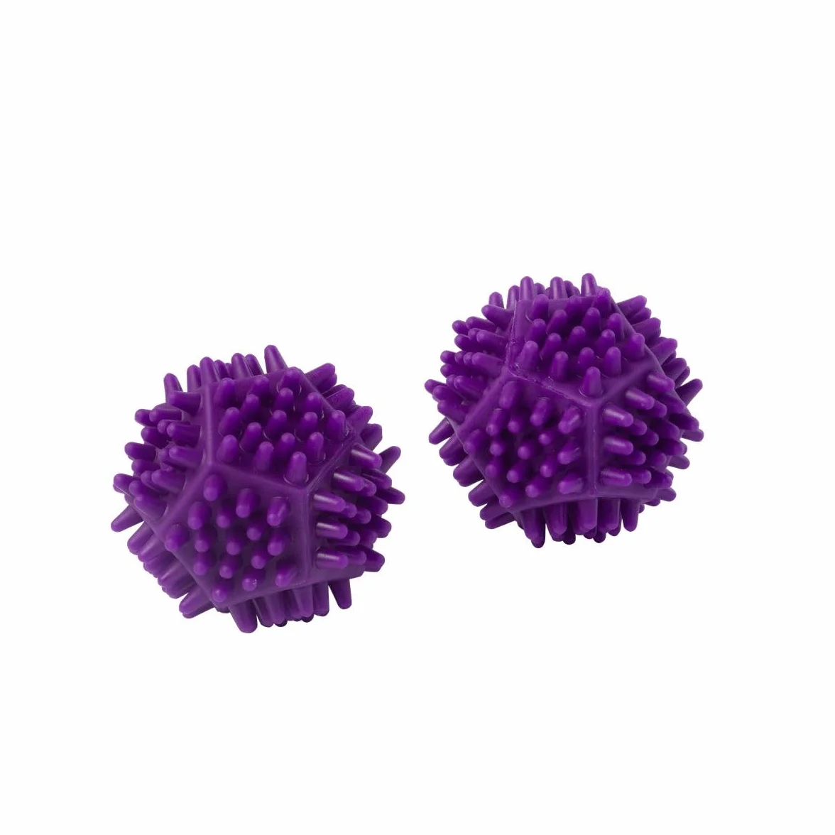 Fackelmann Kulki do suszarki Fluffy, kulki do suszarki do prania, kulki do bardziej puszystych ubrań (kolor: jagodowy), ilość: 2 sztuki, 6,5 x 6,5 x 6,5 cm