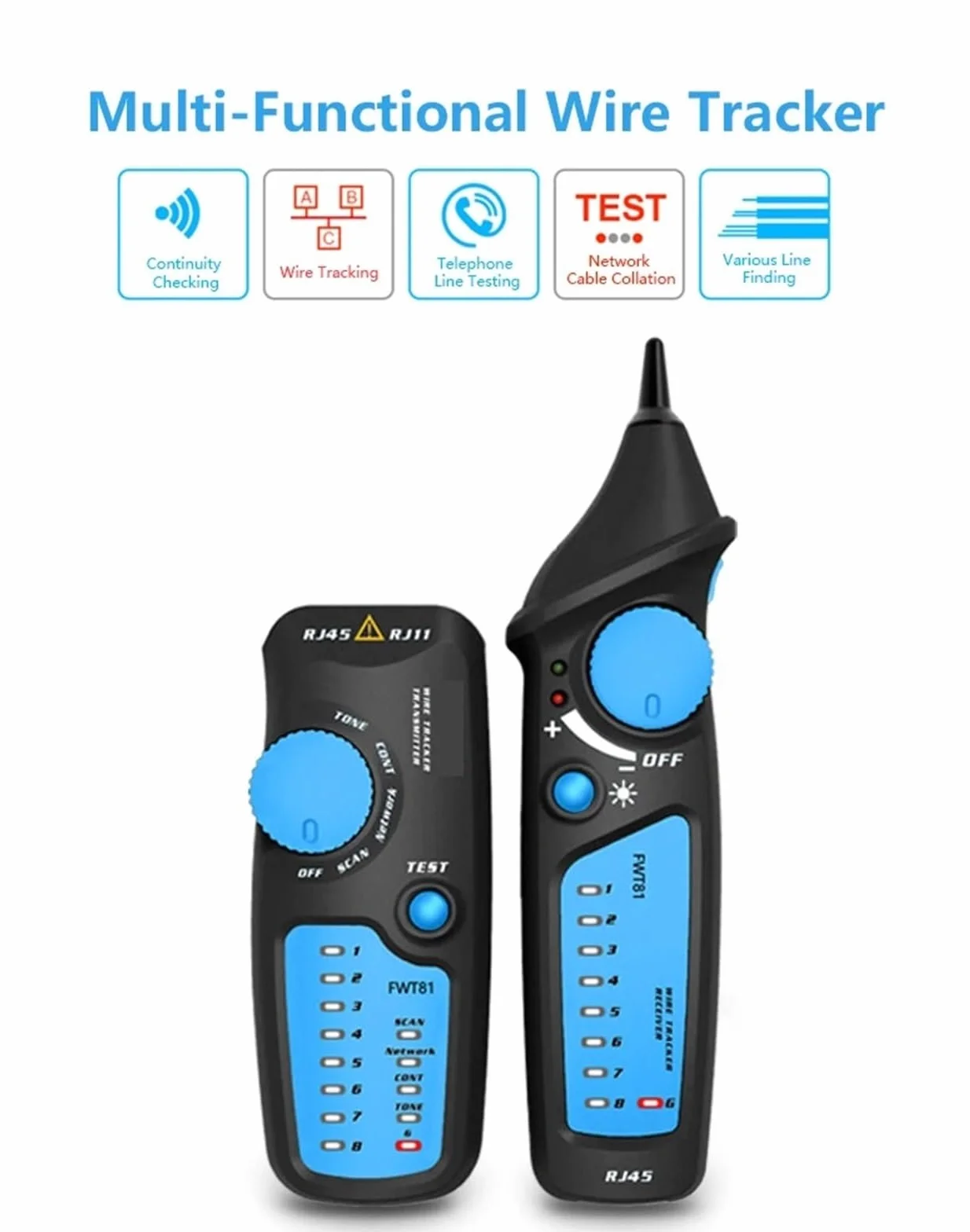 Lokalizator kabli sieciowych RJ45 LAN Finder Signal RJ11 Telefoniczny przewód TV Tester linii elektrycznej 5G Cat5 Cat6 Testy transmisji