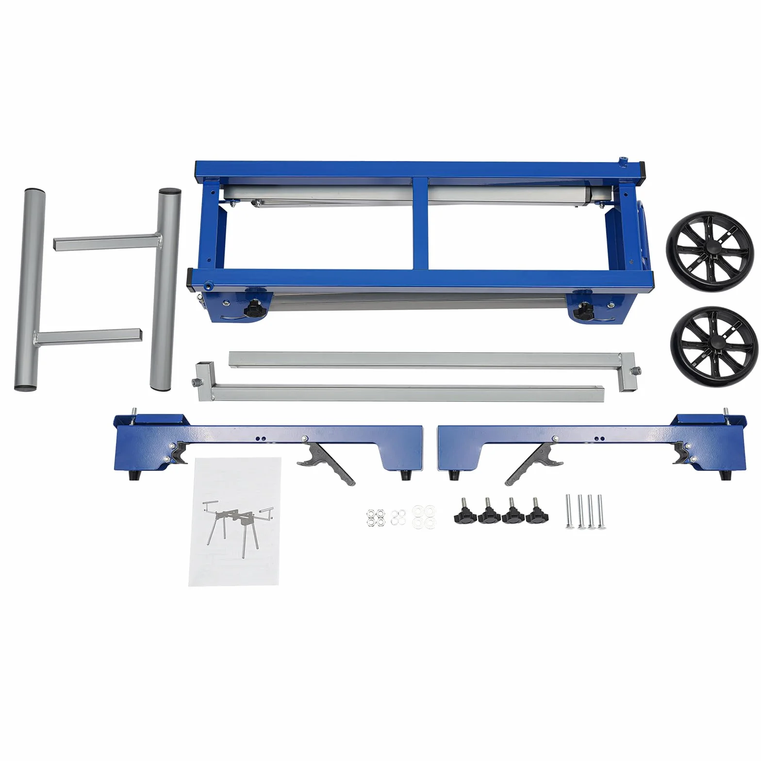 Podstawa stołu roboczego, podstawa do piły ukośnej, stelaż maszyny, wysokość 870 mm, mobilny stół warsztatowy, stół warsztatowy do piły ukośnej (z kółkami)