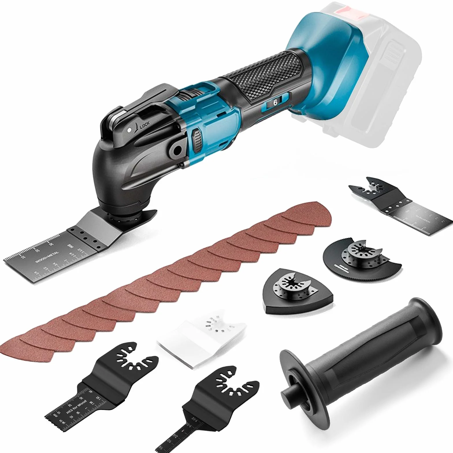 Makita 18V Li-Ion Wielofunkcyjne Narzędzie Oscylacyjne Bezszczotkowy Multimaster 23 Akcesoria