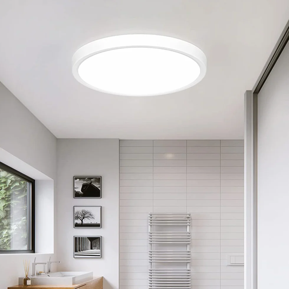 Lampa sufitowa LED 24 W, regulowana temperatura kolorów, 2347 LM Biurowe, dla łazienki, kuchni, przedpokoju i balkonu (3000K/4000K/5000K, 24W)