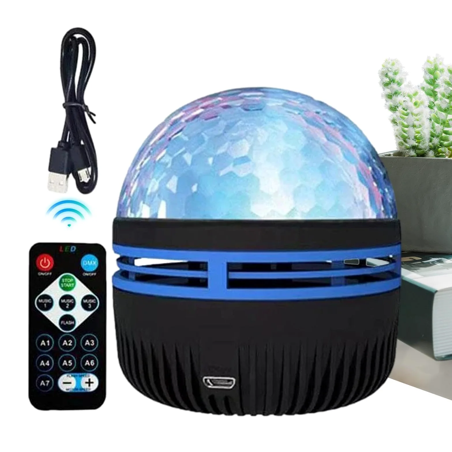 Projektor gwiazd, zorza polarna, projektor LED z 14 efektami świetlnymi, ściemniany przez USB, pilot zdalnego sterowania, lampka nocna, estetyczna dekoracja pokoju, na ściany sufitowe