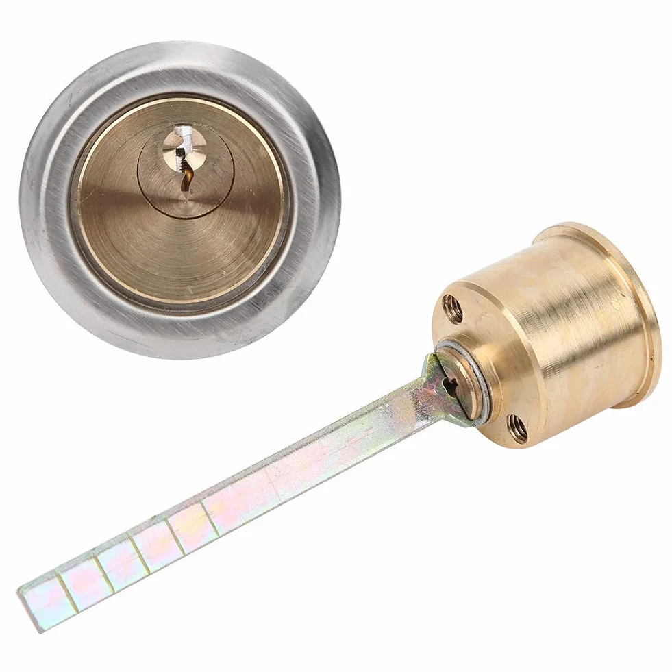 Zestaw cylindryczny zamka, miedziany zamek bezpieczeństwa, zamek mechaniczny 30 mm/1,3 cala, okrągły zamek cylindryczny z 3 kluczami, do żelaznych drewnianych drzwi bezpieczeństwa szafki