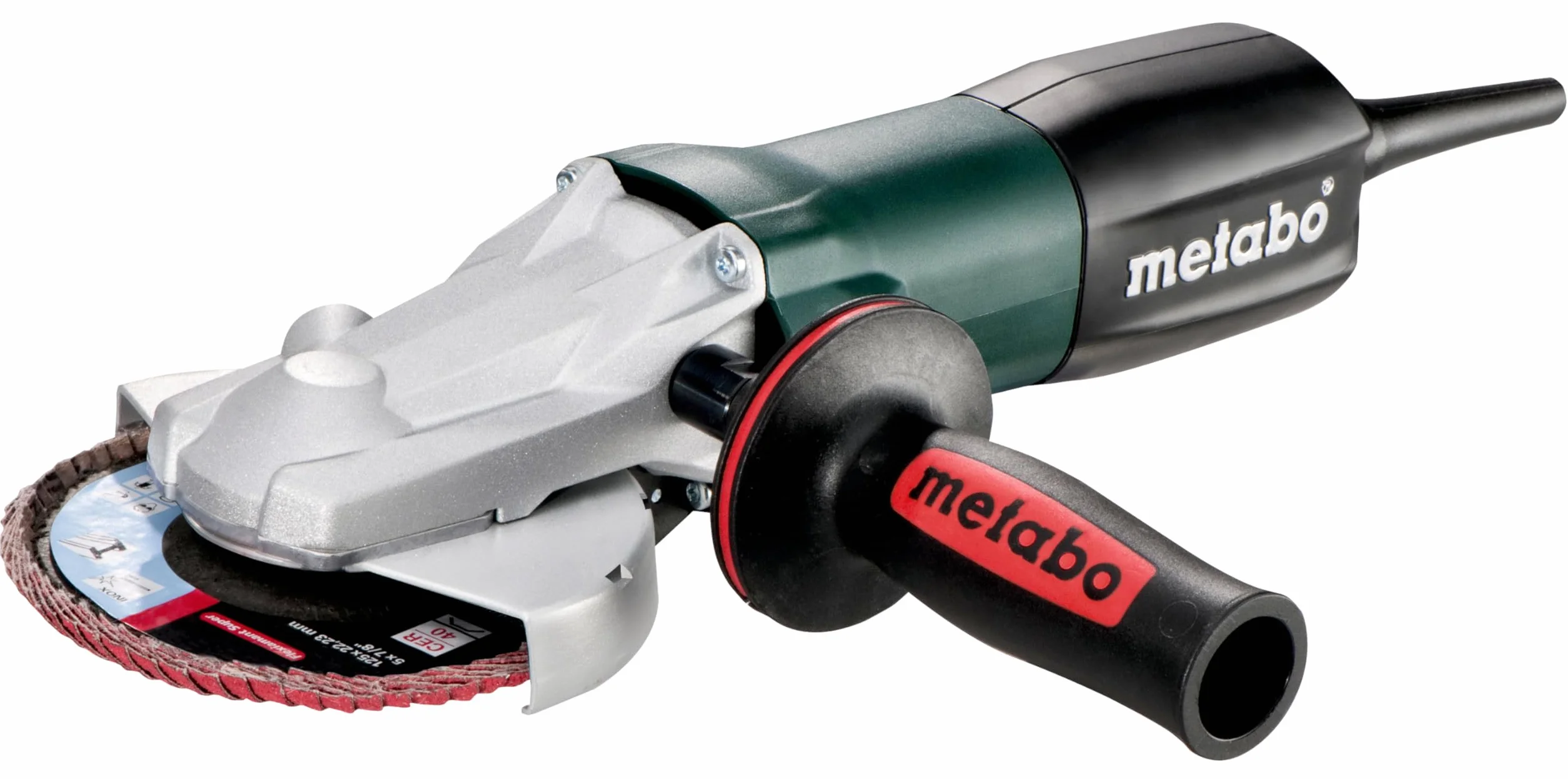 Metabo Szlifierka kątowa z płaską głowicą WEF 9-125 Quick (613060000) karton, 910 W, średnica tarczy: 125 mm, prędkość obrotowa biegu jałowego: 10000 obr./min