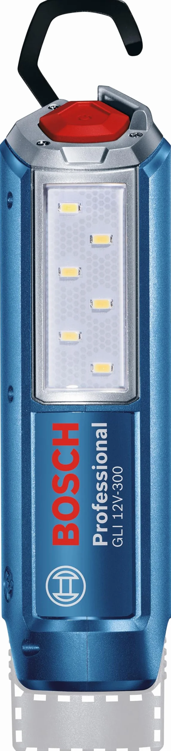 Bosch Professional system 12V: akumulatorowa lampa budowlana LED GLI 12V-300 (300 lm, bez akumulatorów i ładowarki, opakowanie kartonowe)