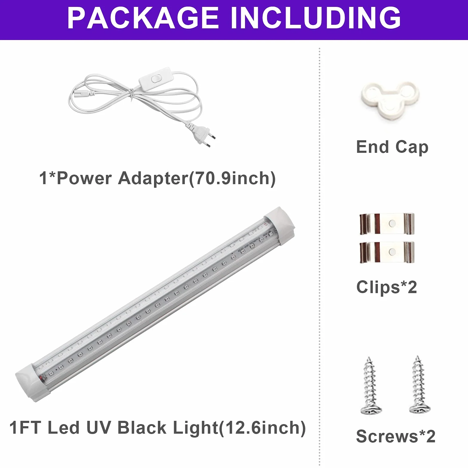 Czarne Światło UV Elegantede 10 W Bar 48 Diod LED Liliowe na Imprezy Halloween Blacklight Plakat Oświetlenie