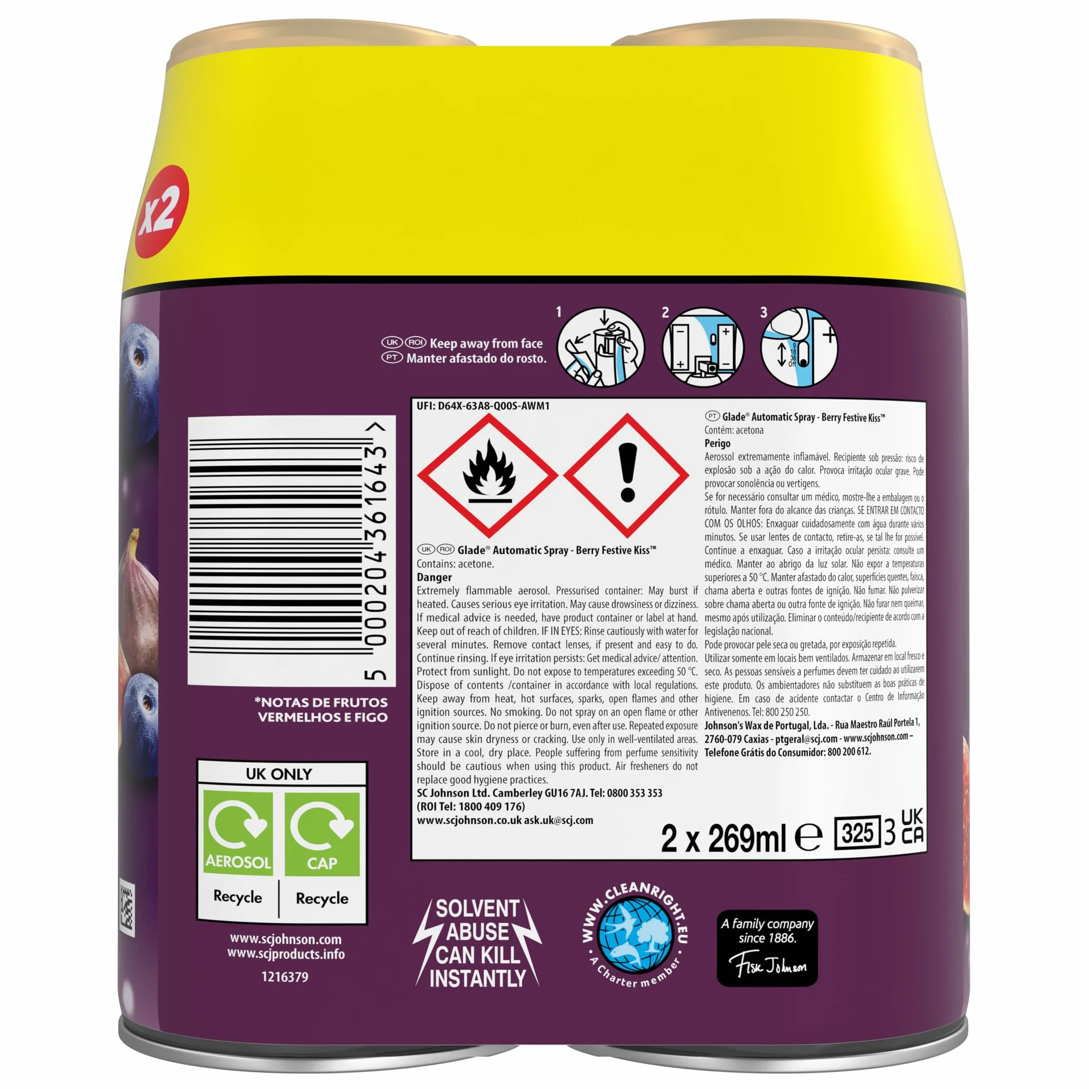 Glade Auto Refill Berry, Duo Pack (2 x 269 ml)
