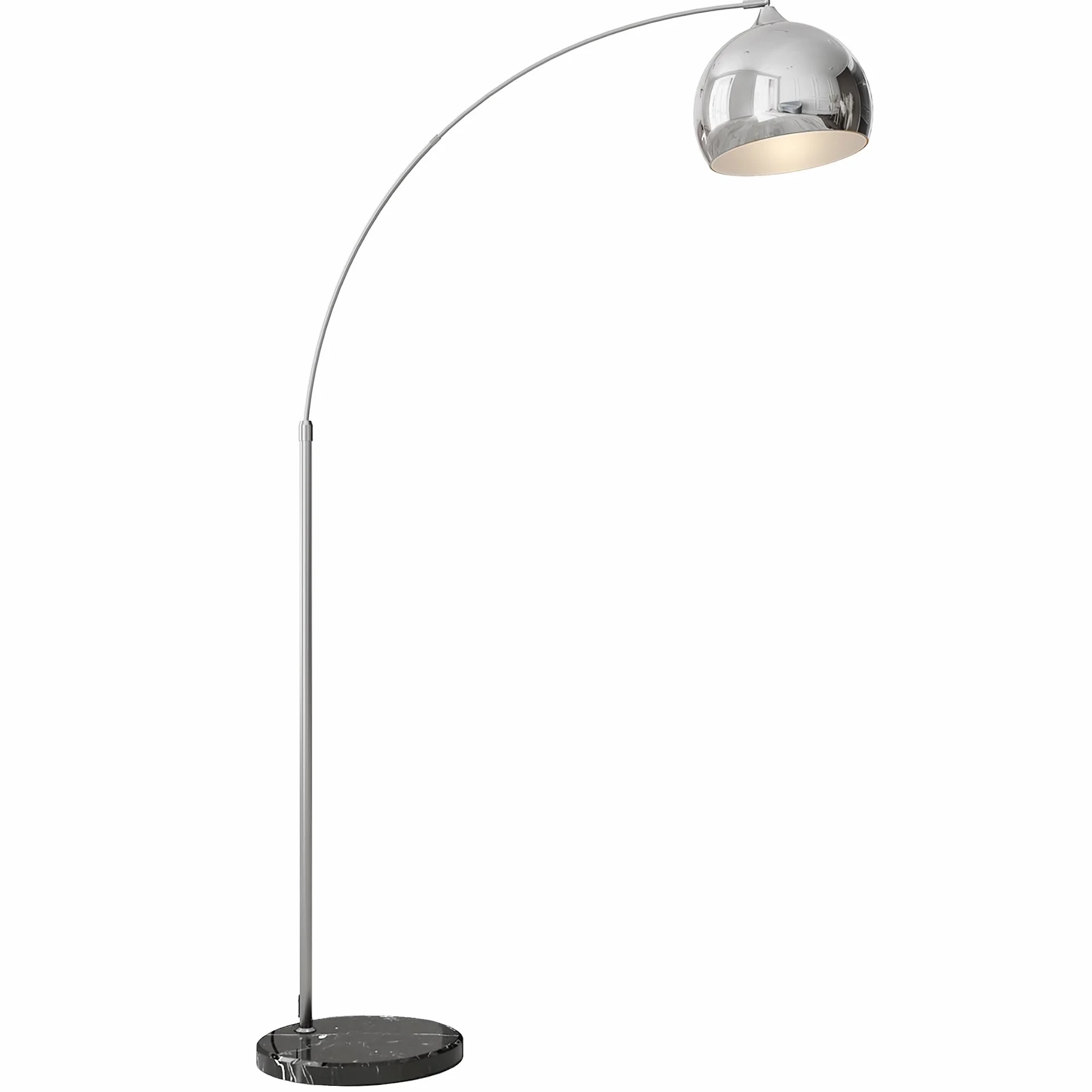 Homcomm listwa oświetleniowa z regulacją wysokości, listwa oświetleniowa ze stojakiem ściennym bez żarówki, lampa łukowa 40 W, z gniazdem E27, do oświetlania domu, srebro