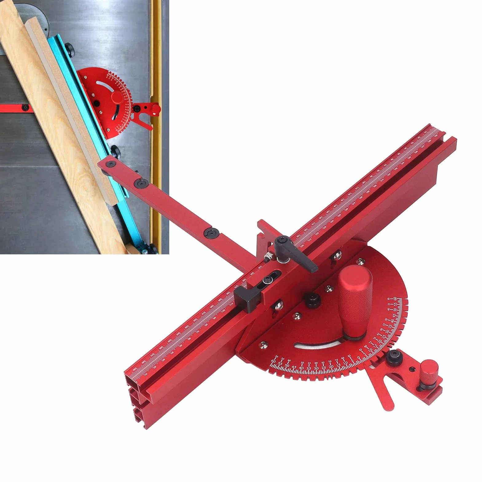 Ukośny pomiar do stołu decent miter skośne ogrodzenie pomiarowe z ogranicznikiem krańcowym, dokładny pomiar ukośny do stołu, do szyny T Accessoires pour scie sur table