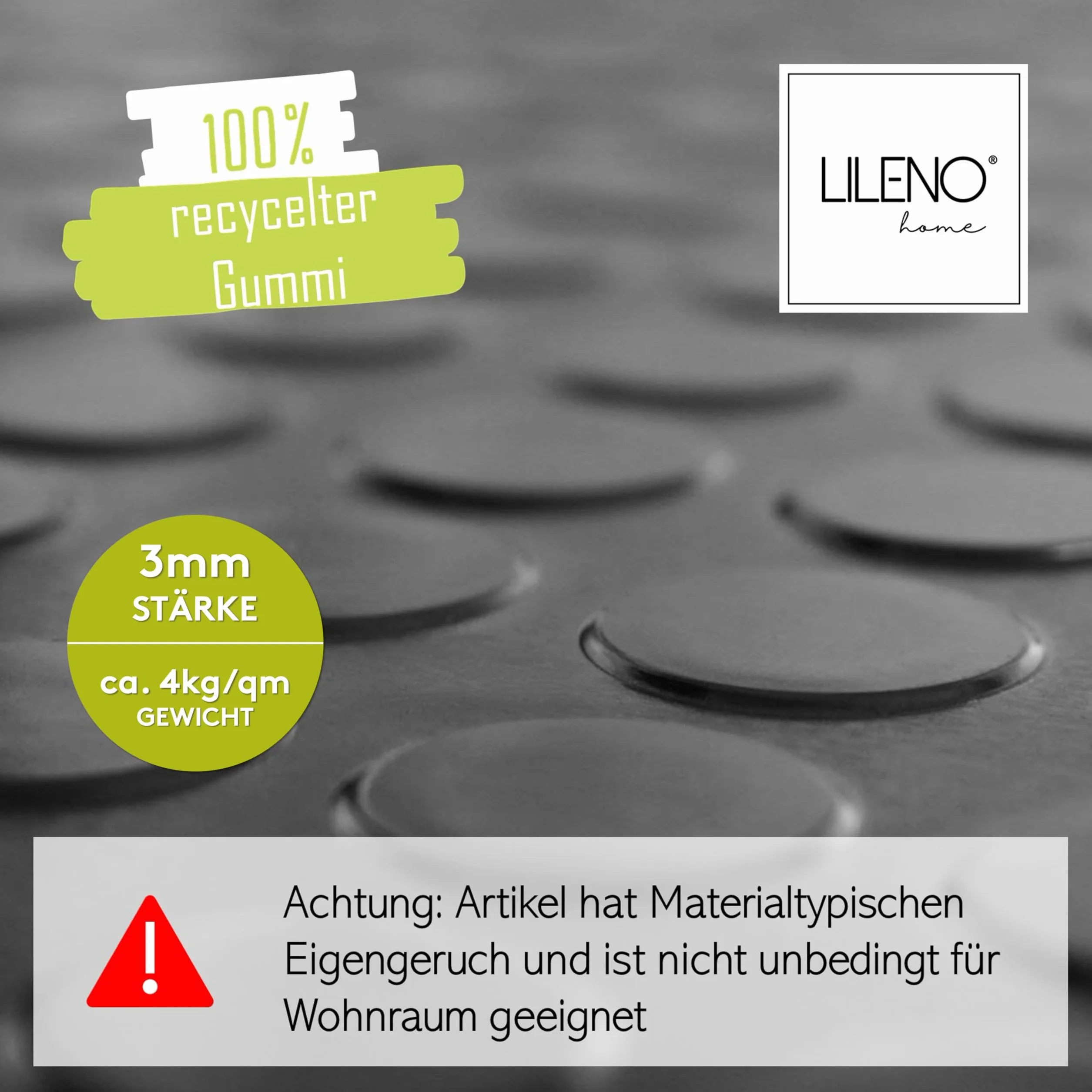 Mata gumowa z wypustkami 3 mm 130 x 100 cm antypoślizgowa podłoga warsztatowa