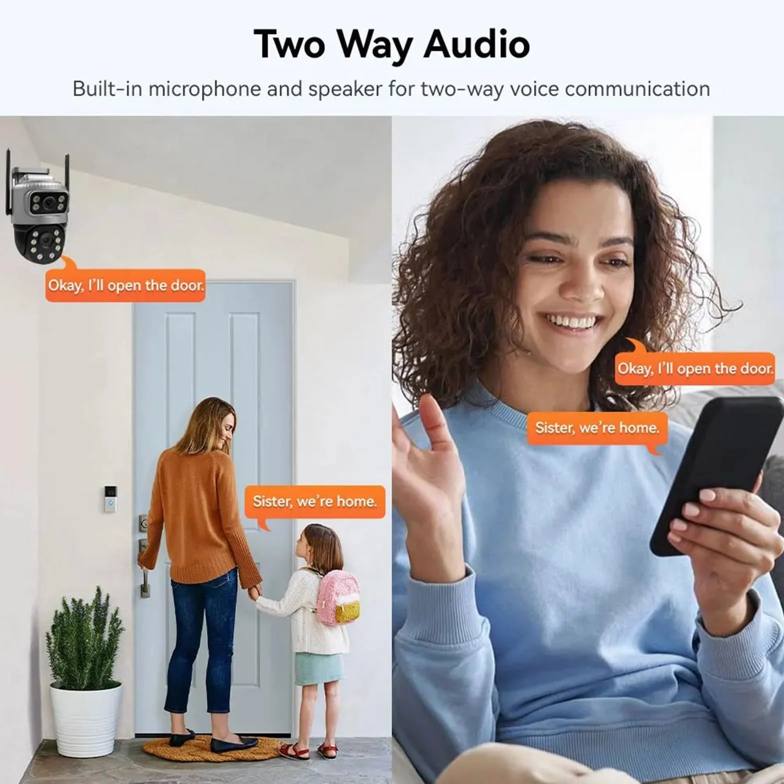 Kamera IP 4G z podwójnym obiektywem, 4 MP, 4K, wodoodporna, do monitoringu zewnętrznego, inteligentny dom, noktowizor, ochrona CCTV,Spokój ducha zawsze(WIFI Cam 128G Card)