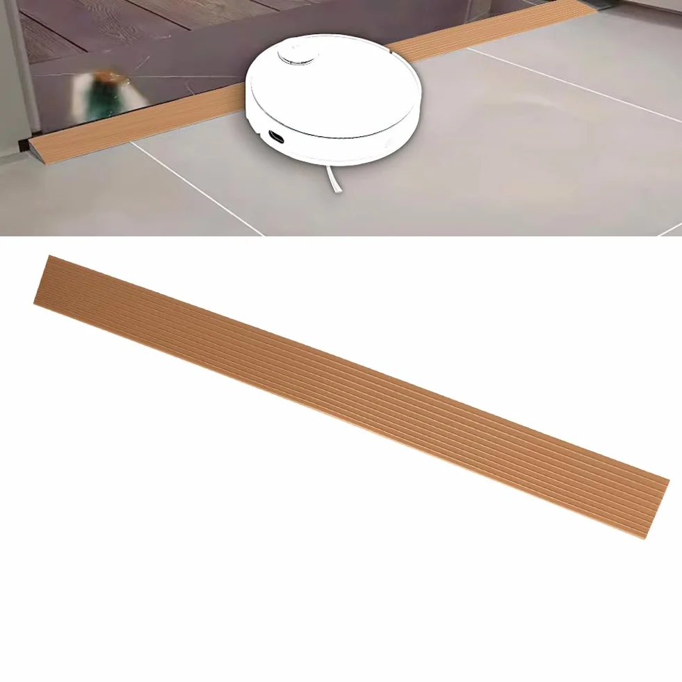 Rampa progowa dla wózków inwalidzkich, 900 x 50 x 10 mm, PCW, do wózków inwalidzkich i chodzików, gumowa rampa do wózków inwalidzkich, wózków dziecięcych lub skuterów, brązowa