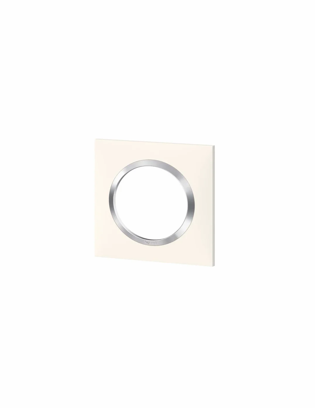 Legrand LEG600841 1P BLC Dooxie płyta kwadratowa, 1 poczta, biała z pierścieniem, efekt chromu